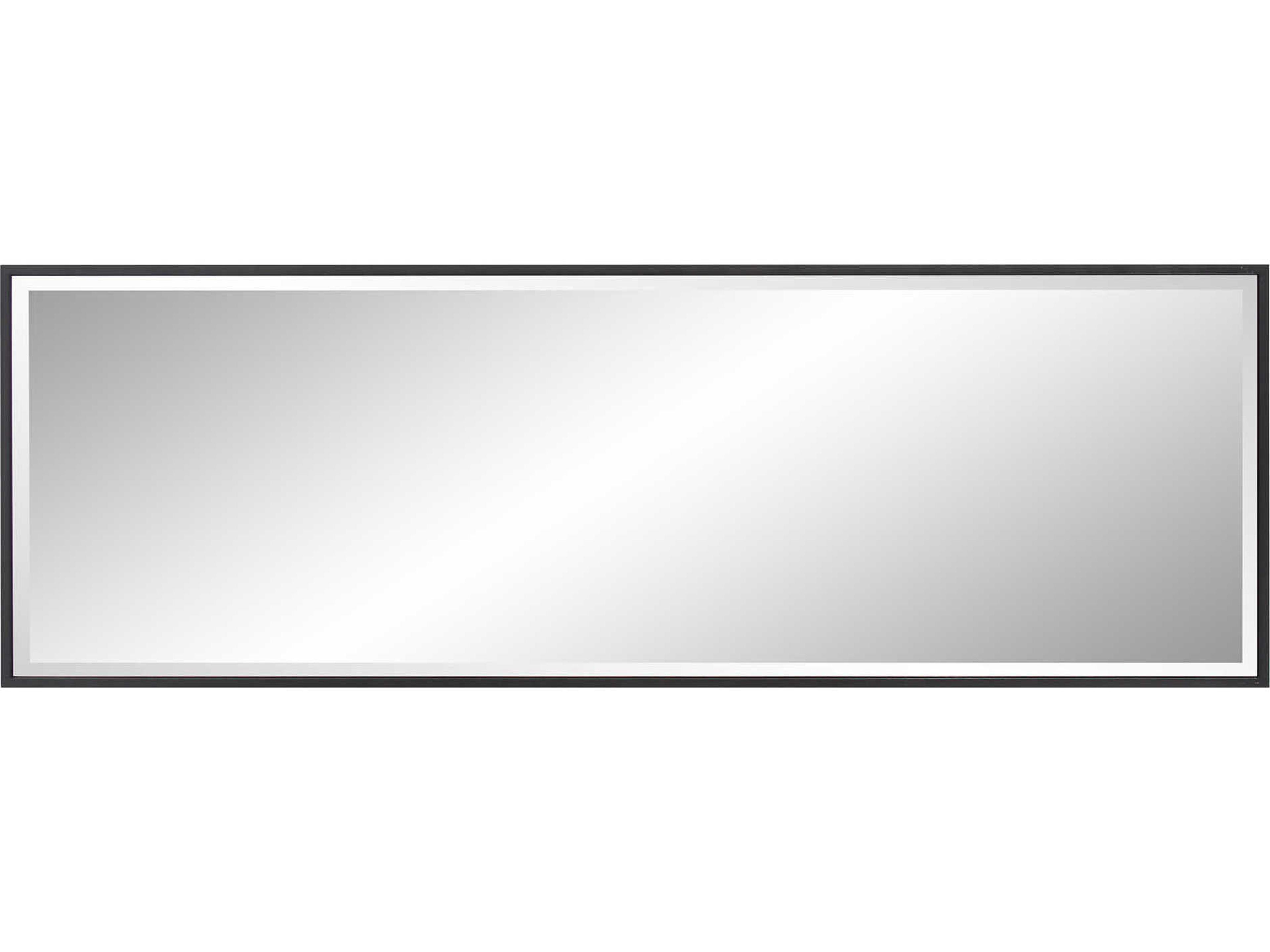 Howard Elliott Apollo Matte Black Rectangular Wall Mirror
