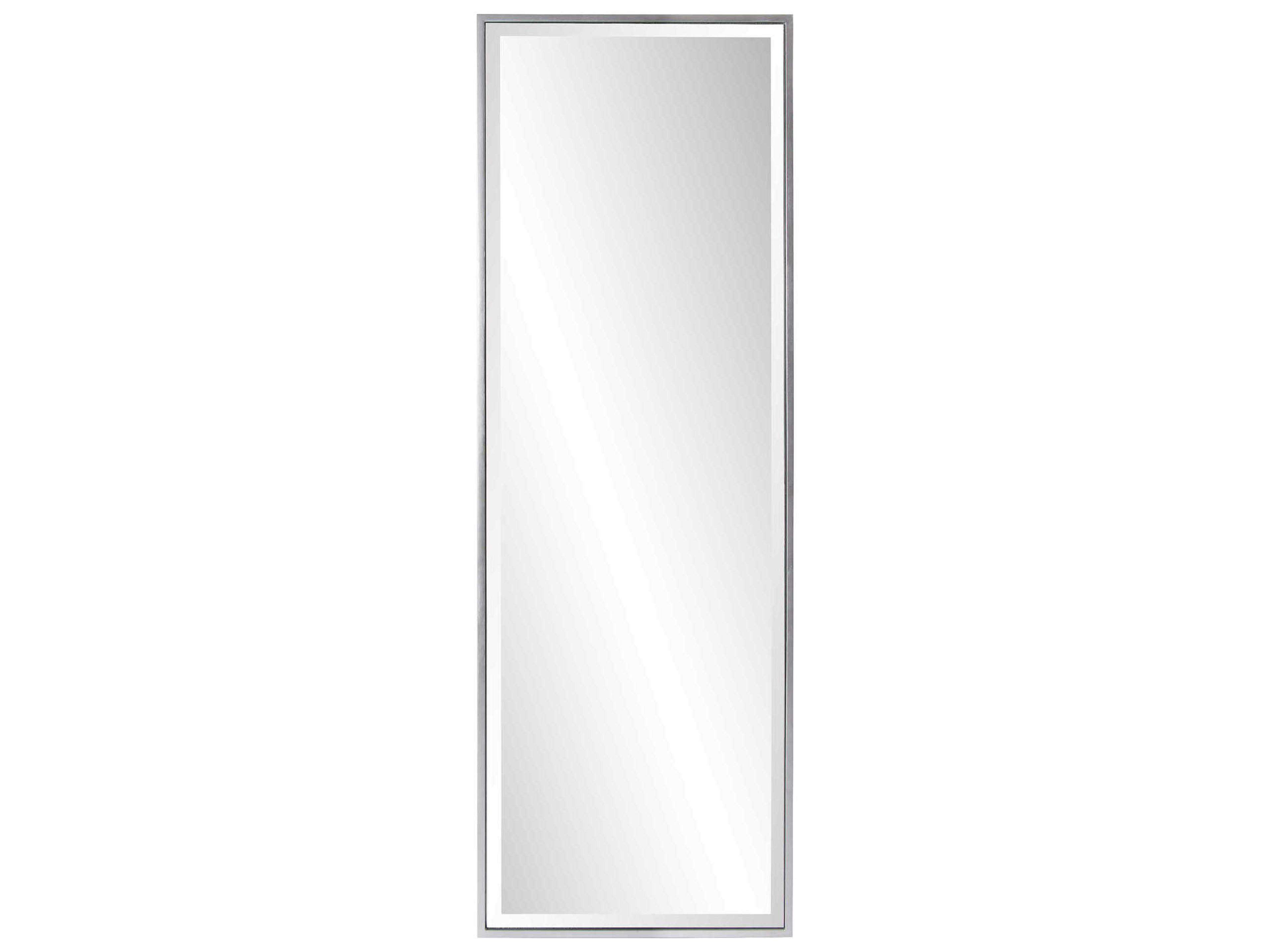 Apollo Bright Silver Rectangular Wall Mirror