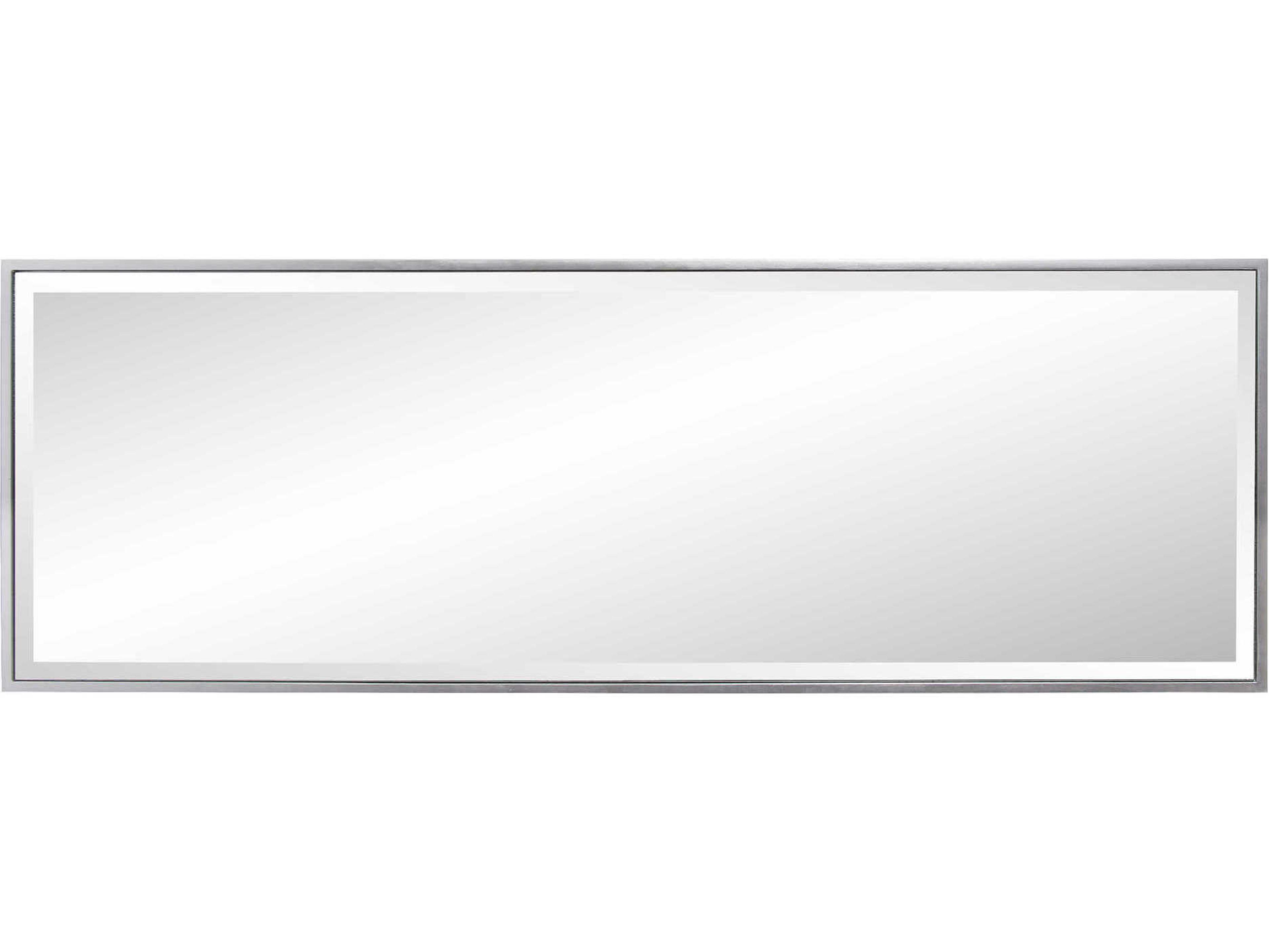 Howard Elliott Apollo Bright Silver Rectangular Wall Mirror