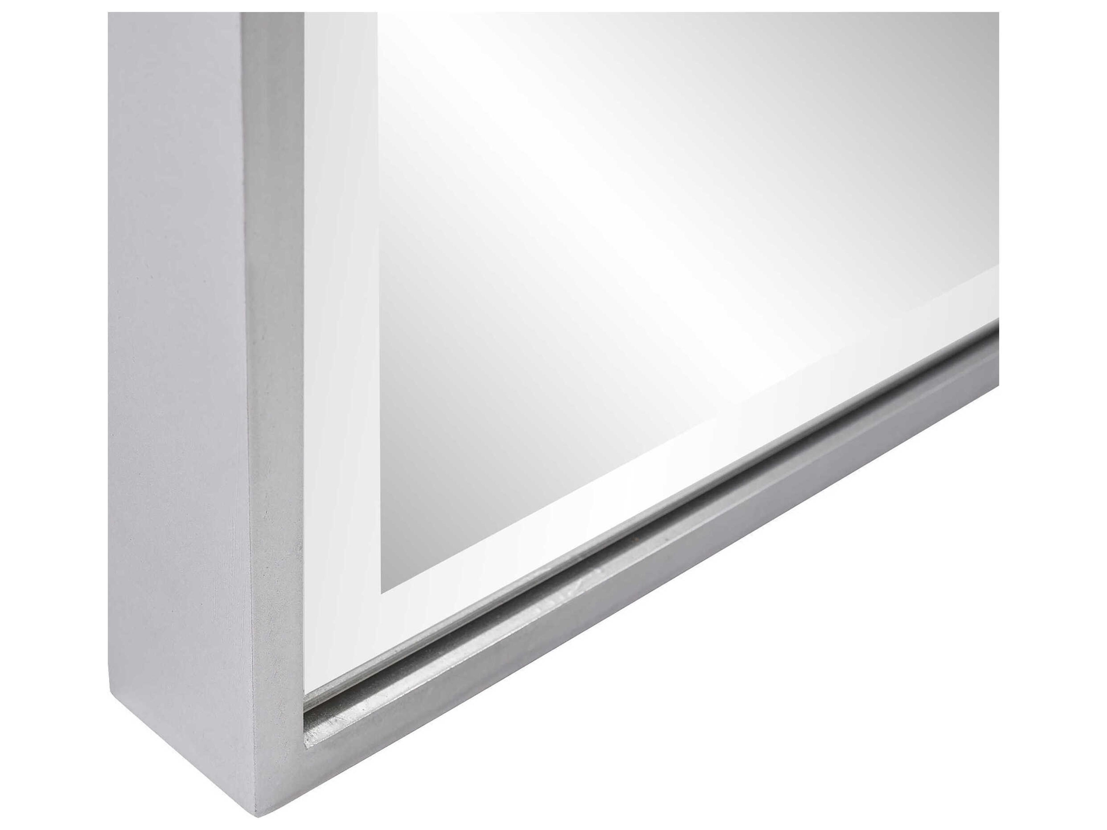 Howard Elliott Apollo Bright Silver Rectangular Wall Mirror