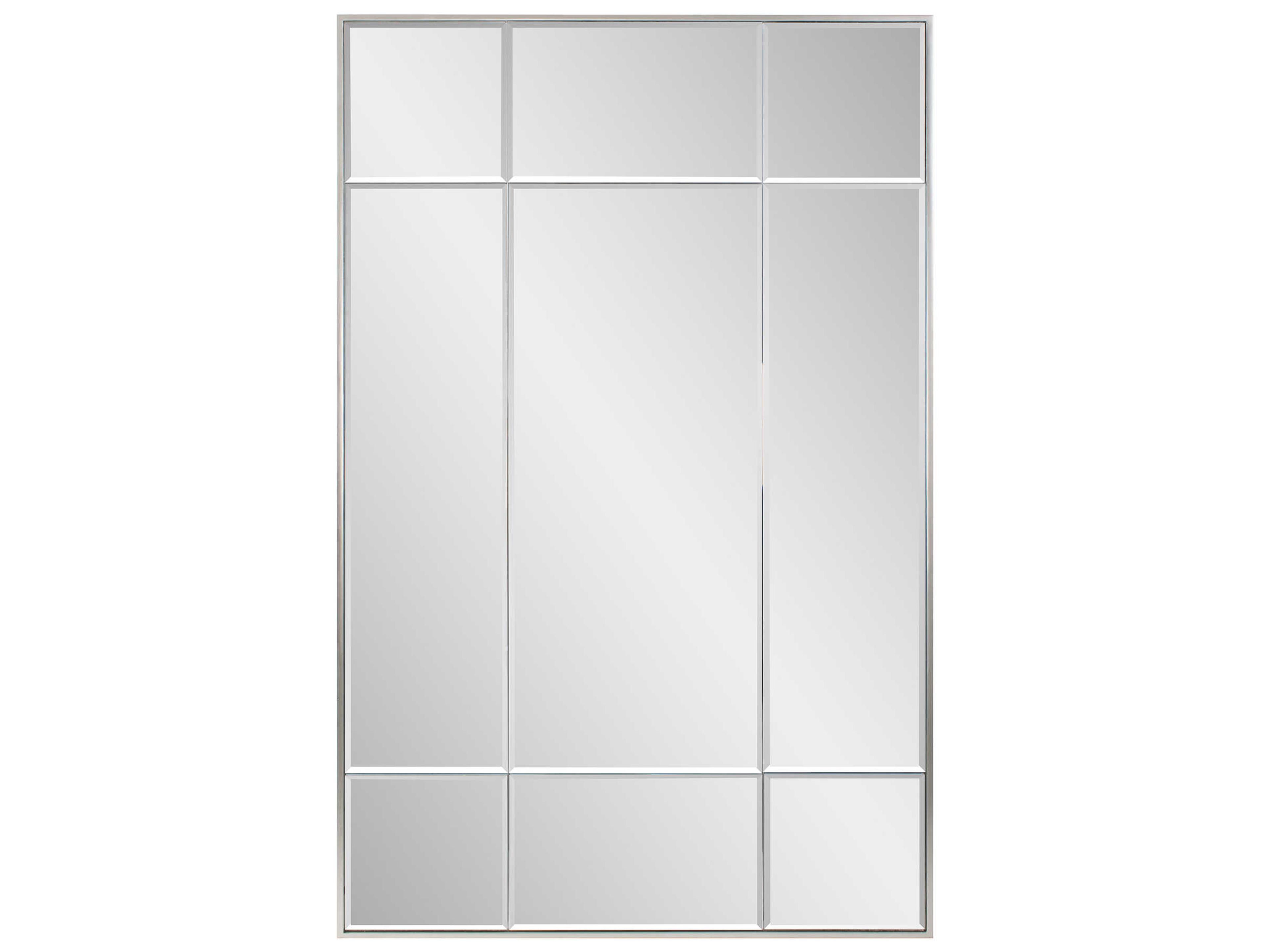 Howard Elliott Knightbridge Matte Silver Rectangular Wall Mirror