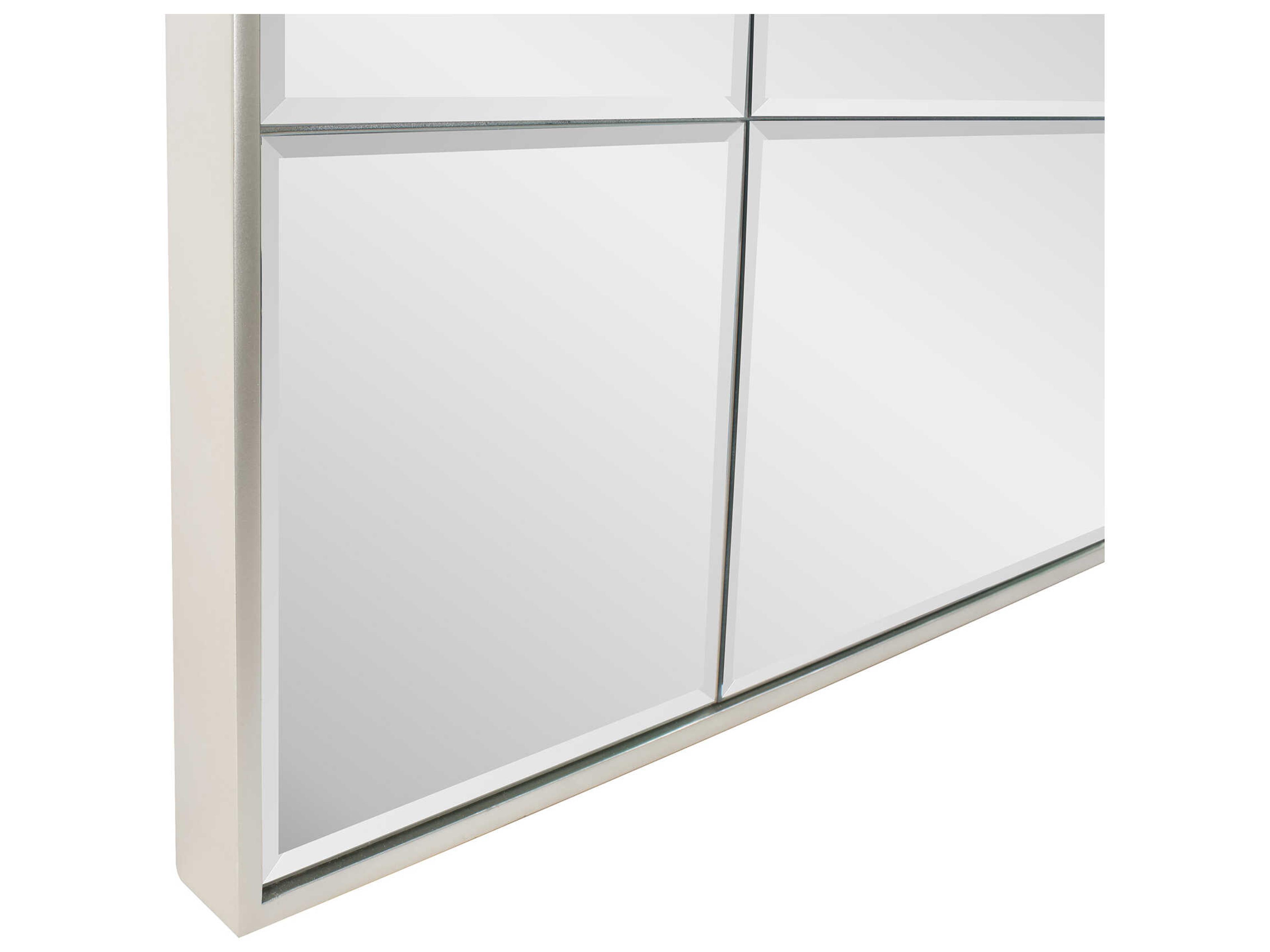 Howard Elliott Knightbridge Matte Silver Rectangular Wall Mirror