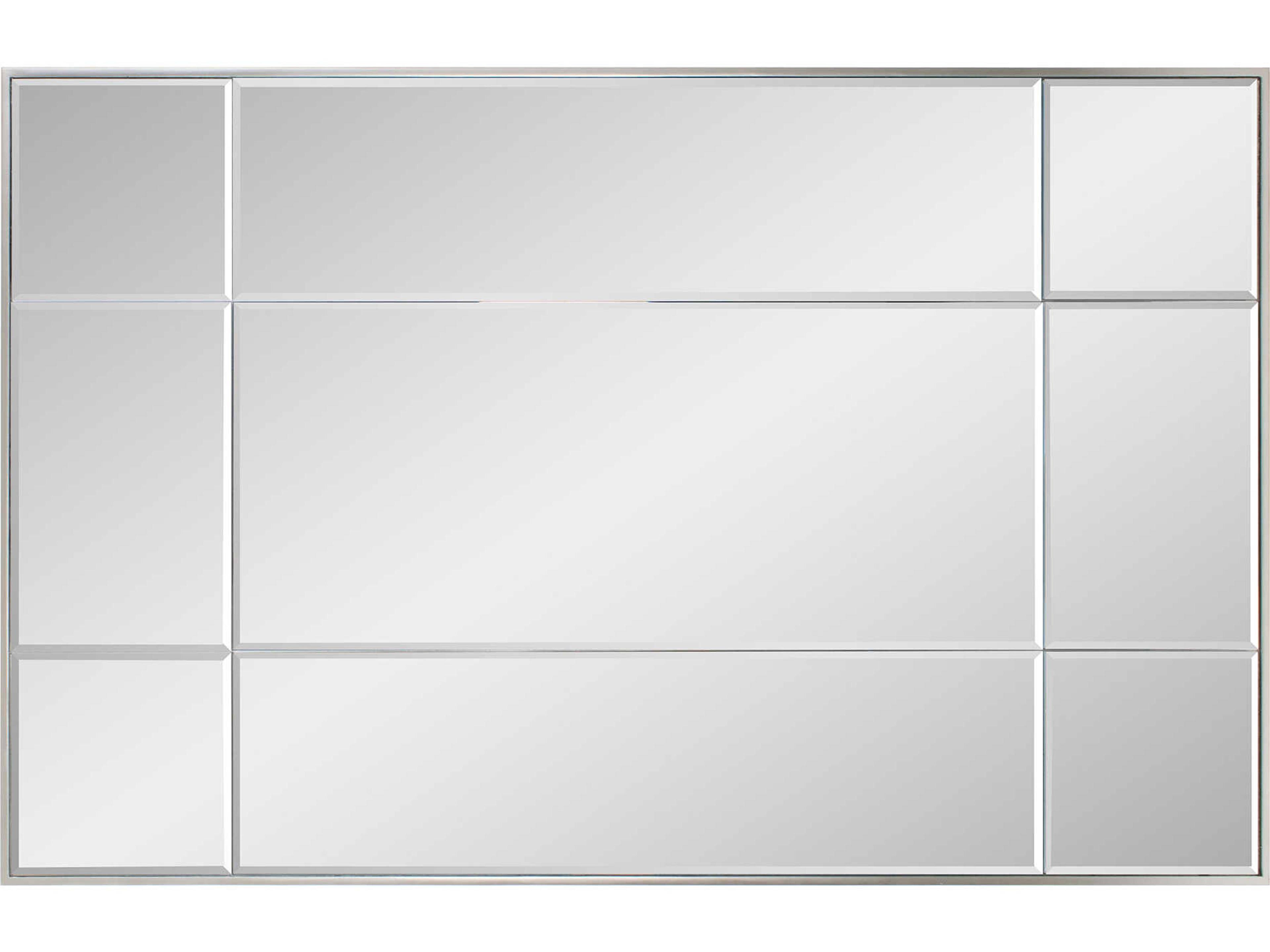 Howard Elliott Knightbridge Matte Silver Rectangular Wall Mirror