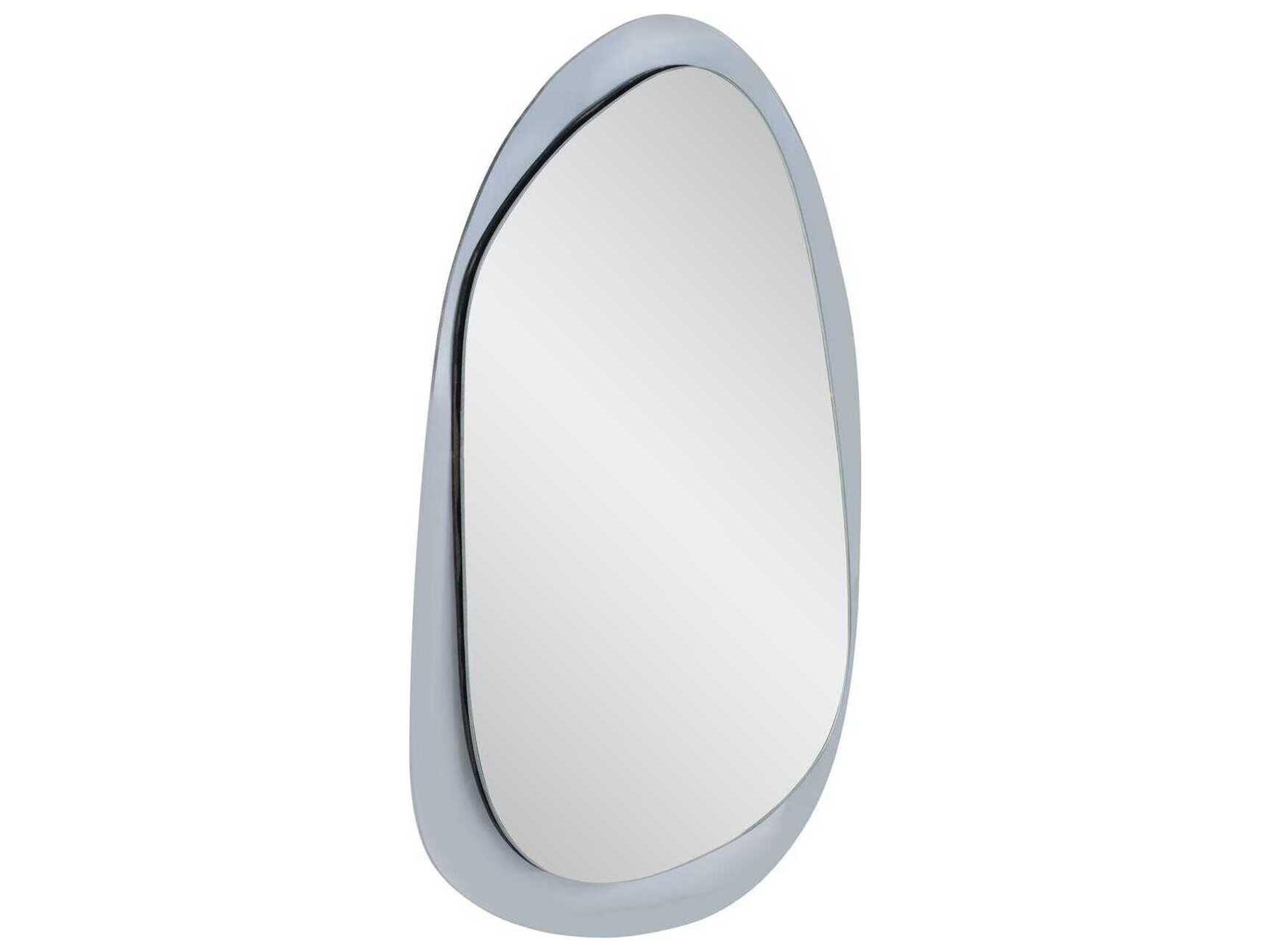 Howard Elliott Ahrends Asymmetrical Smokey Gray Wall Mirror