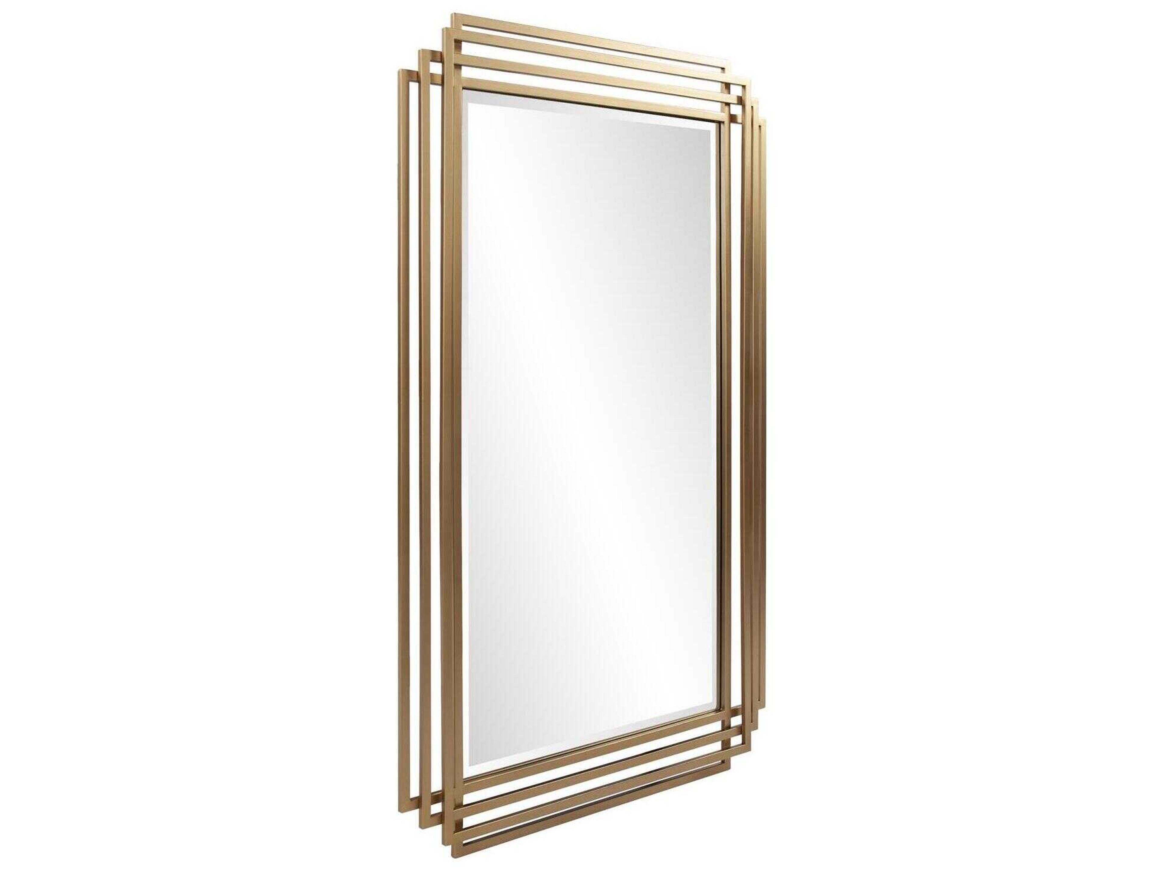 Howard Elliott Bancroft Metallic Gold Rectangular Wall Mirror