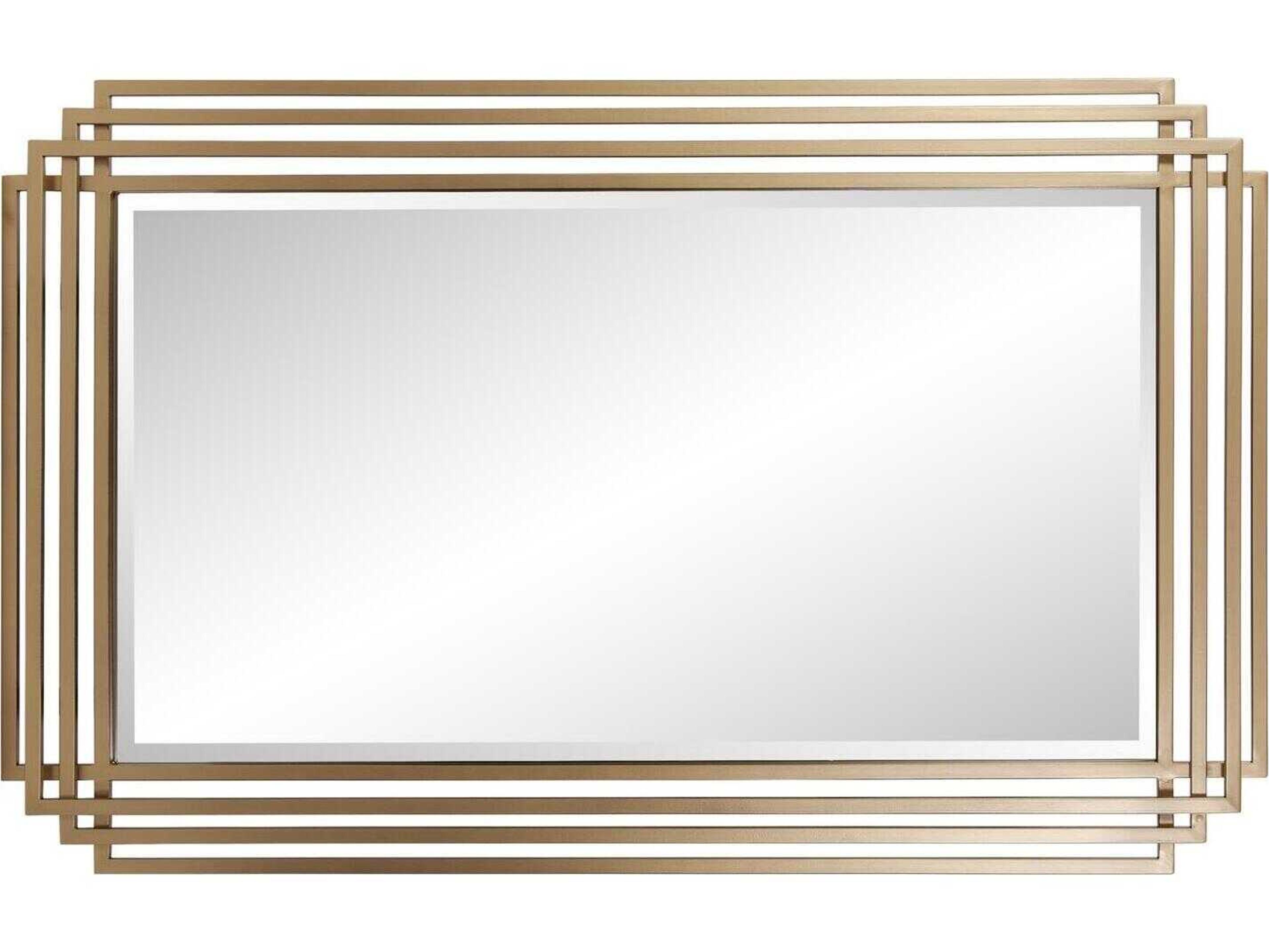 Howard Elliott Bancroft Metallic Gold Rectangular Wall Mirror