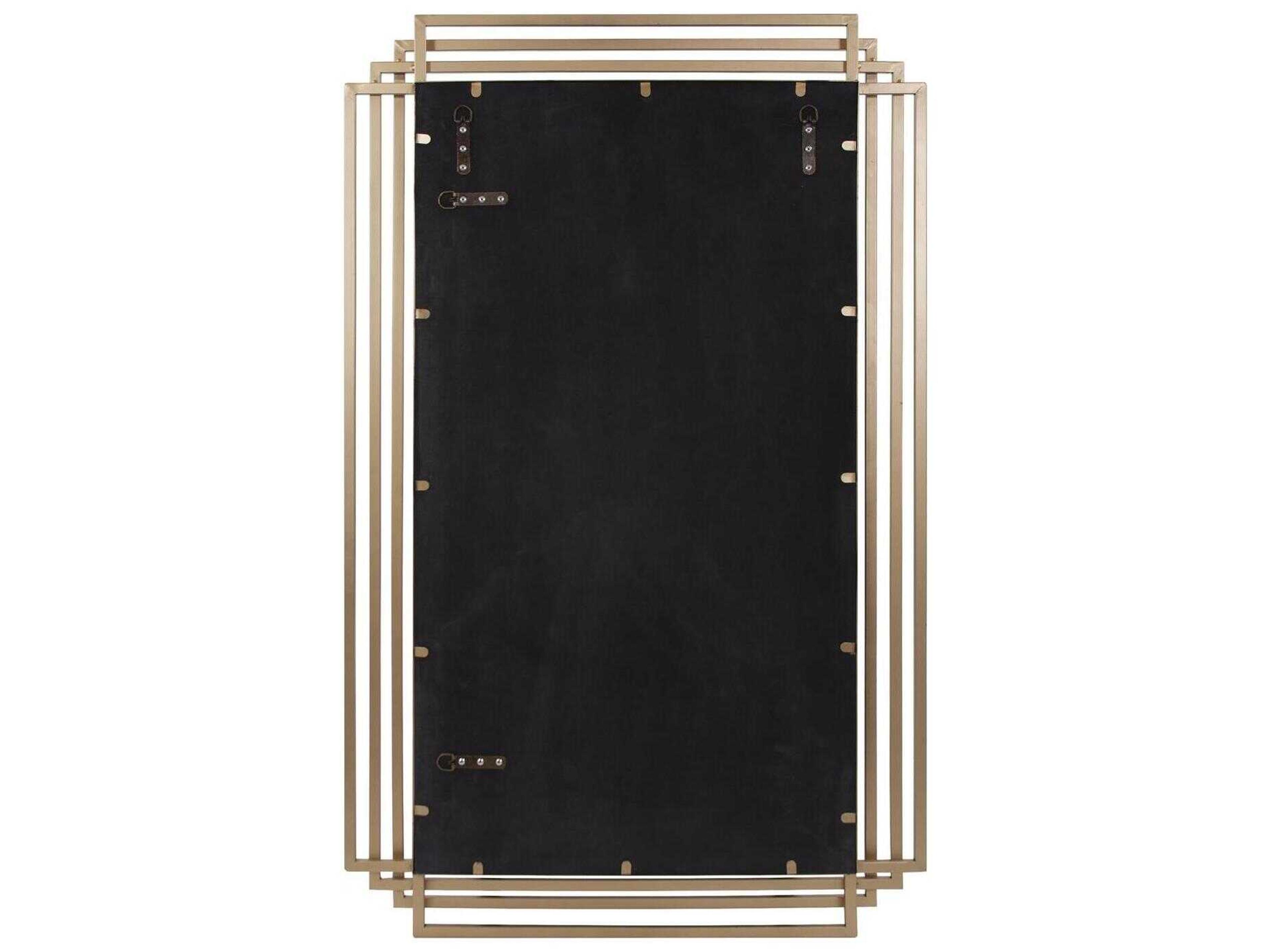 Howard Elliott Bancroft Metallic Gold Rectangular Wall Mirror