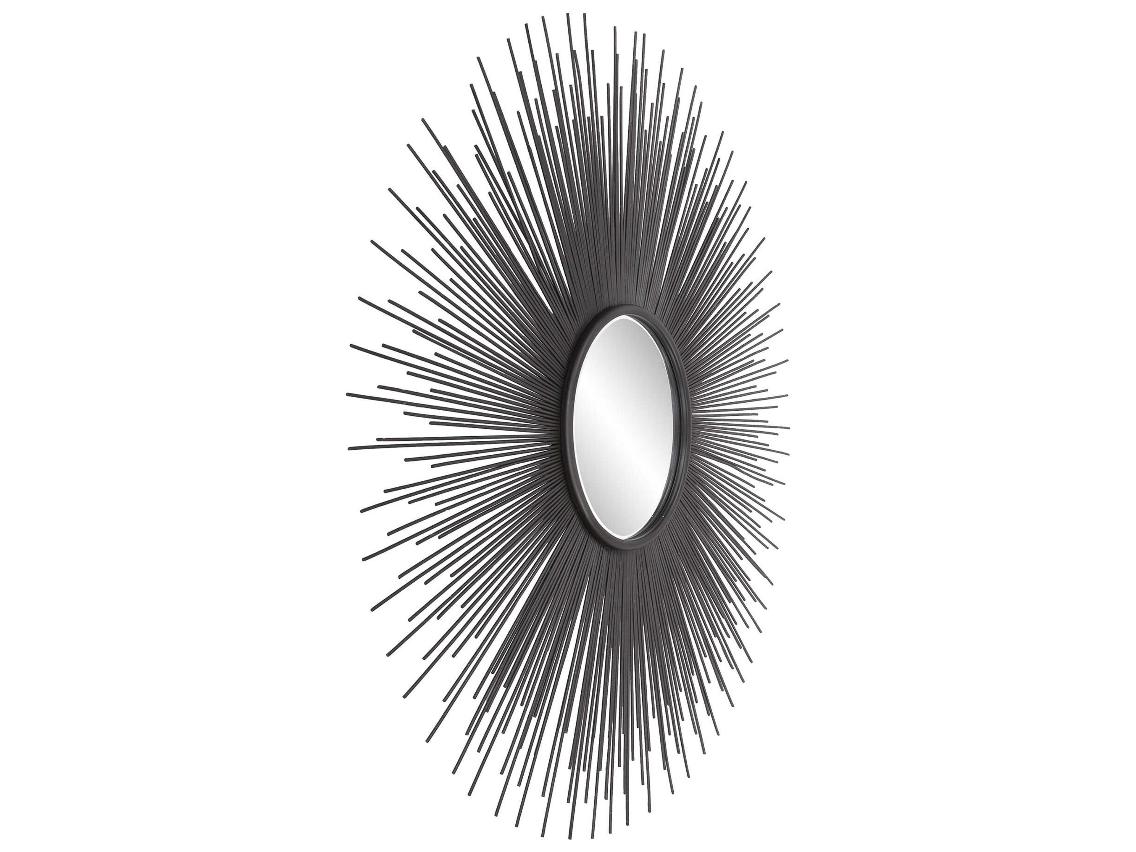 Howard Elliott Helios Graphite Sunburst Wall Mirror