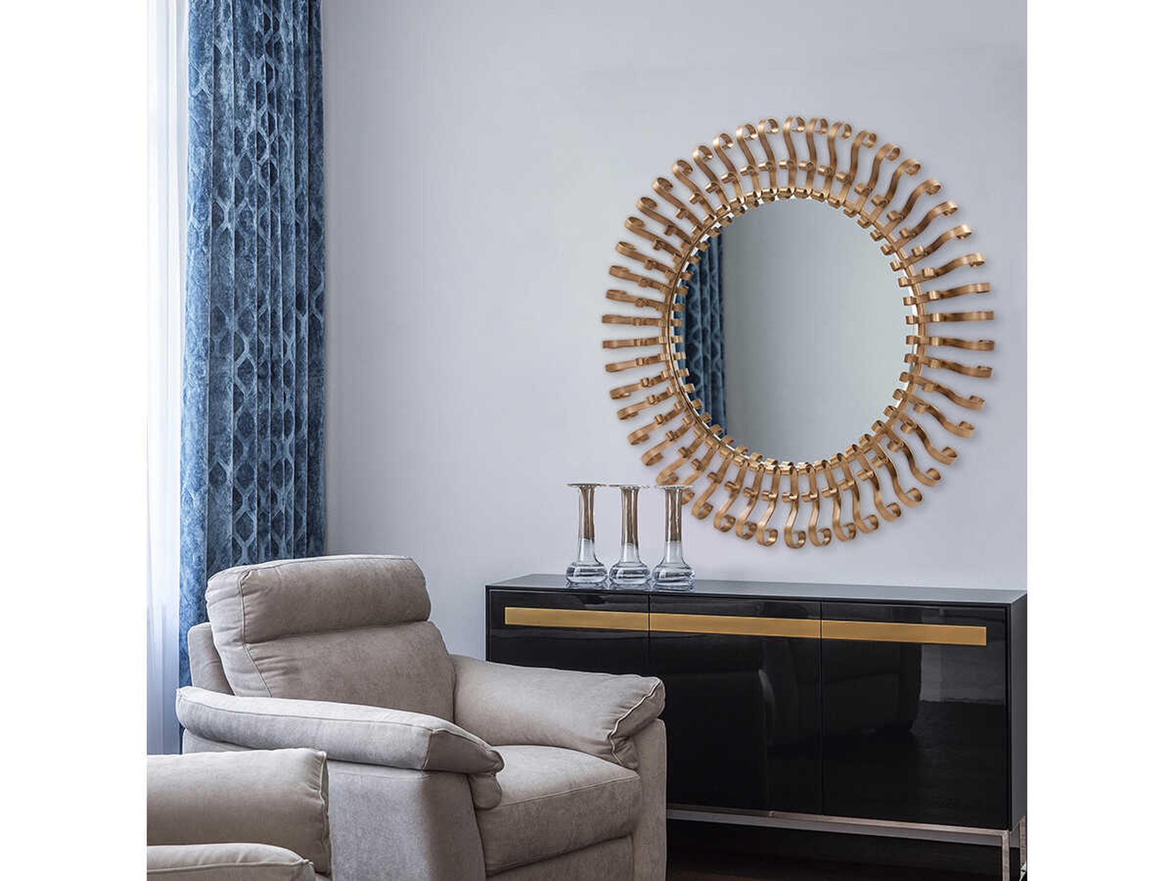 Howard Elliott Casimir Bronze Sunburst Wall Mirror