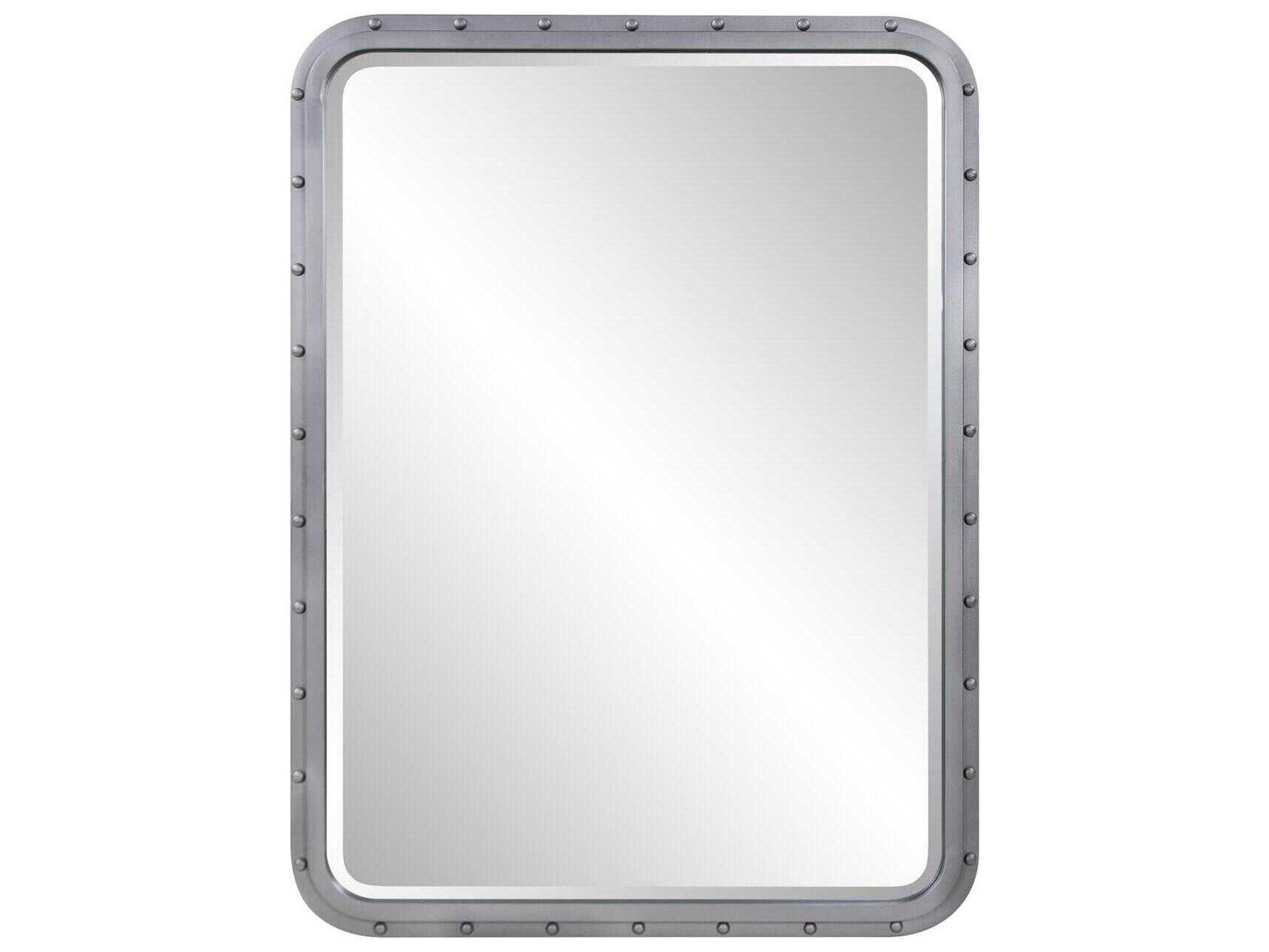 Howard Elliott Fordham Charcoal Rectangular Wall Mirror