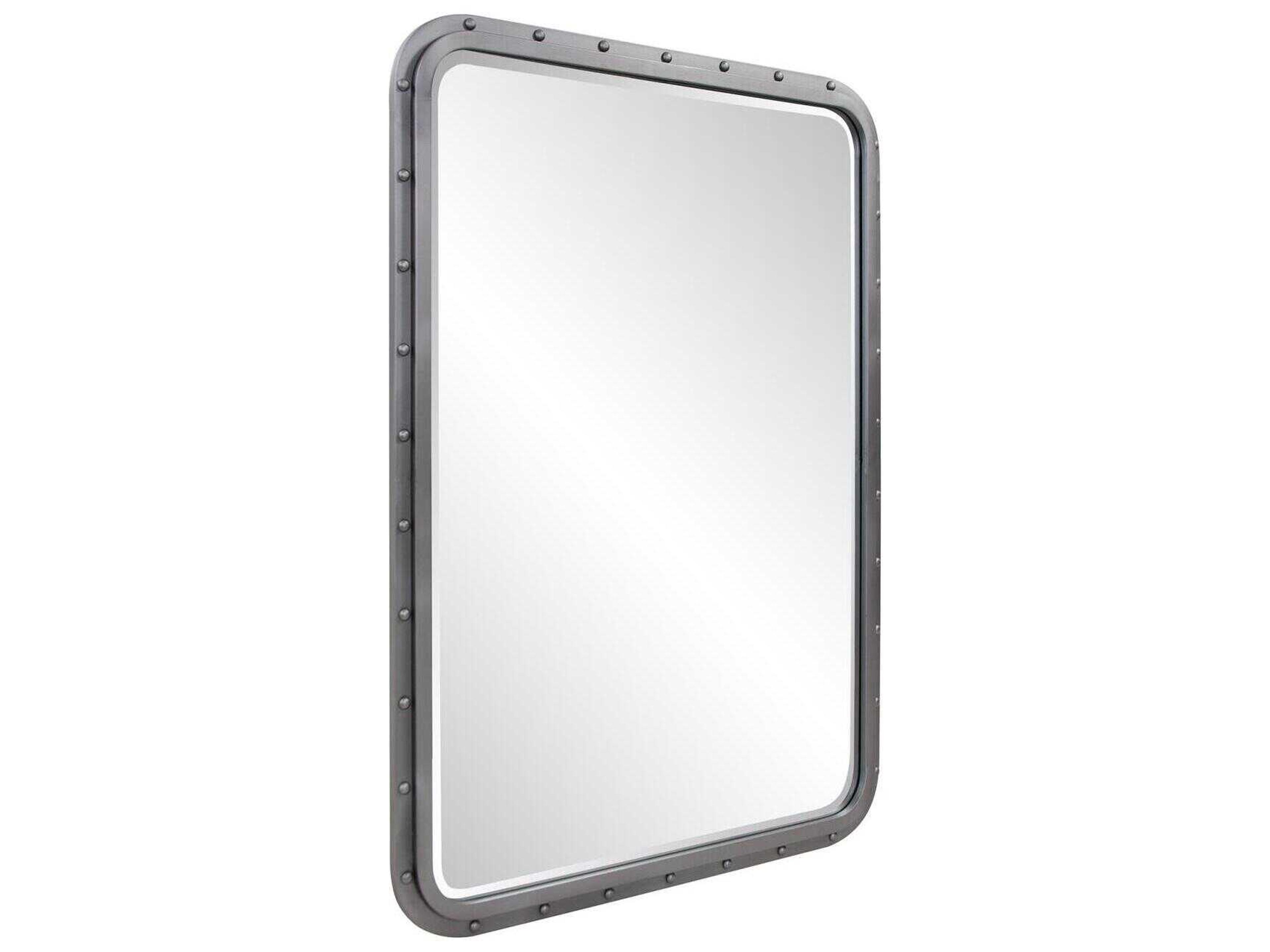Howard Elliott Fordham Charcoal Rectangular Wall Mirror