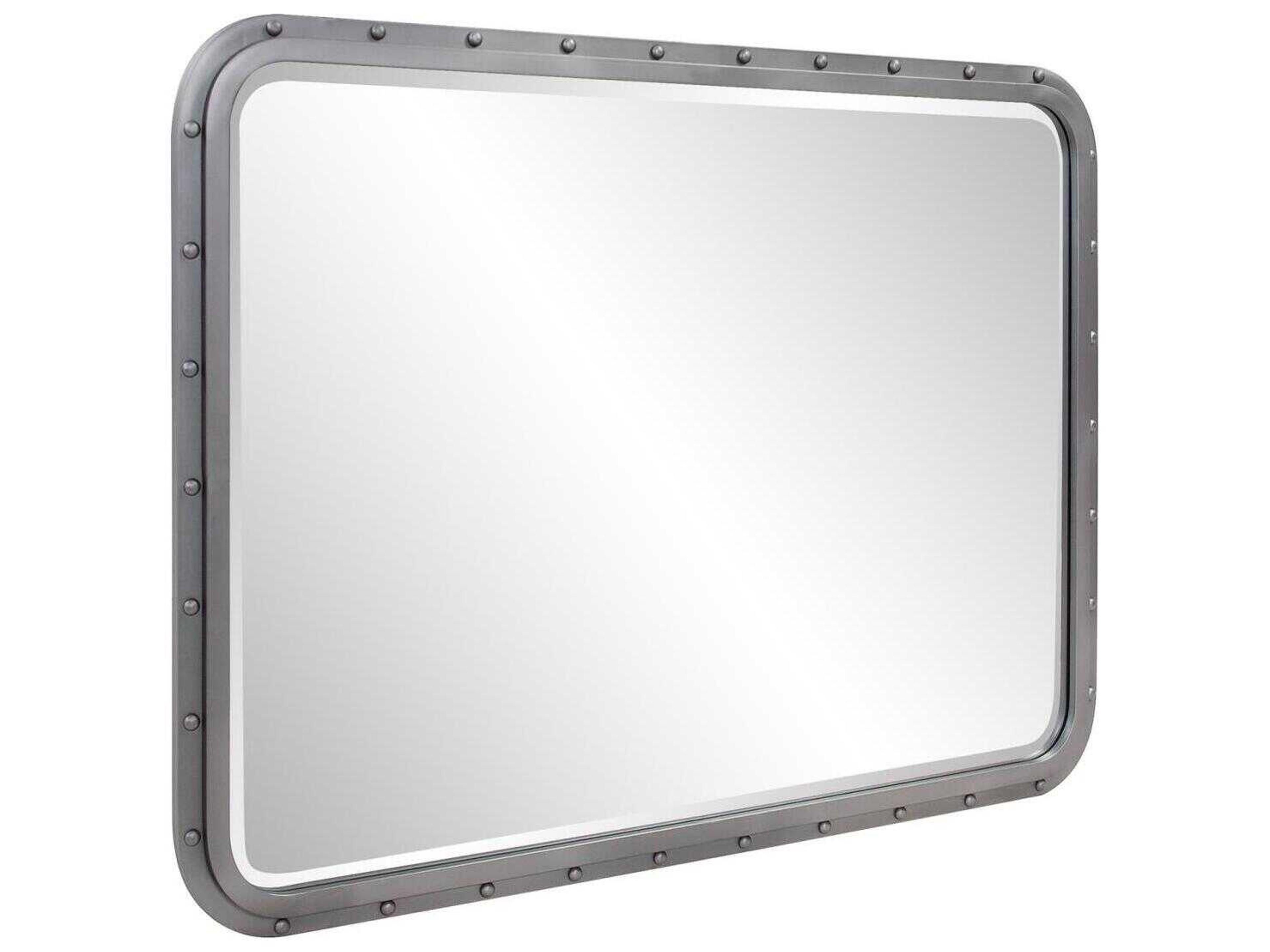 Howard Elliott Fordham Charcoal Rectangular Wall Mirror