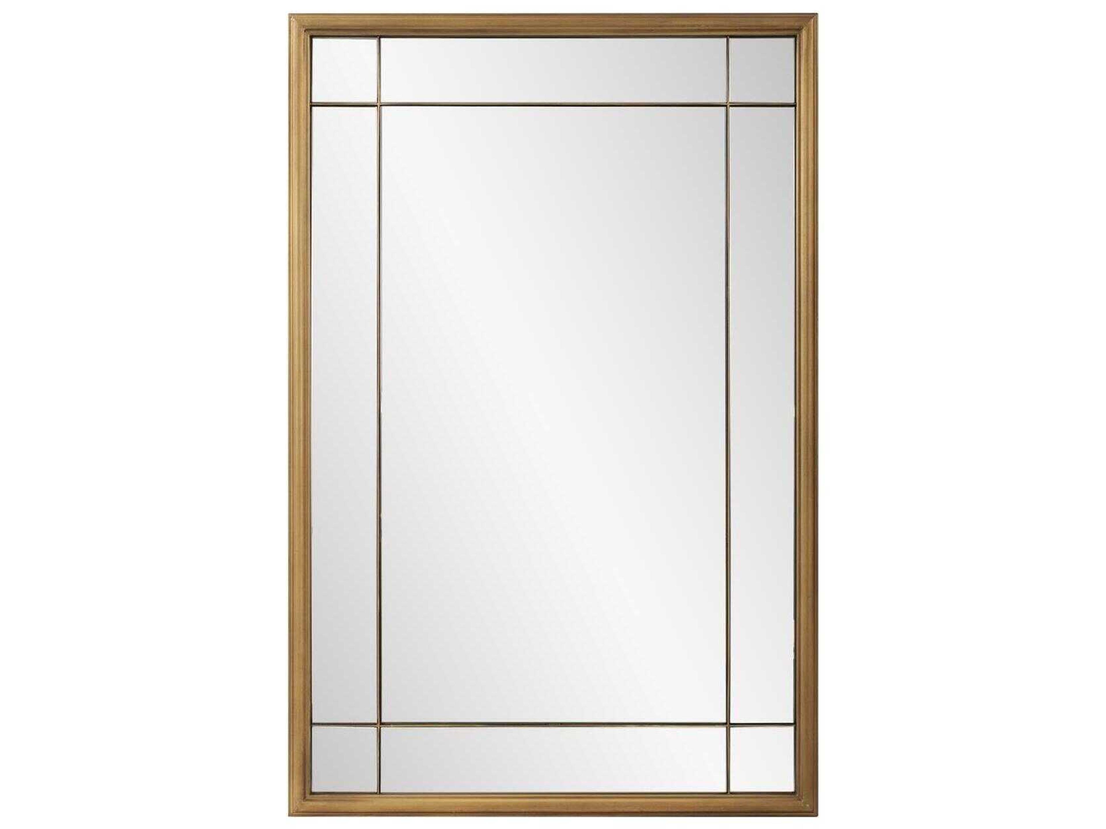 Chiverny Brass Rectangular Wall Mirror