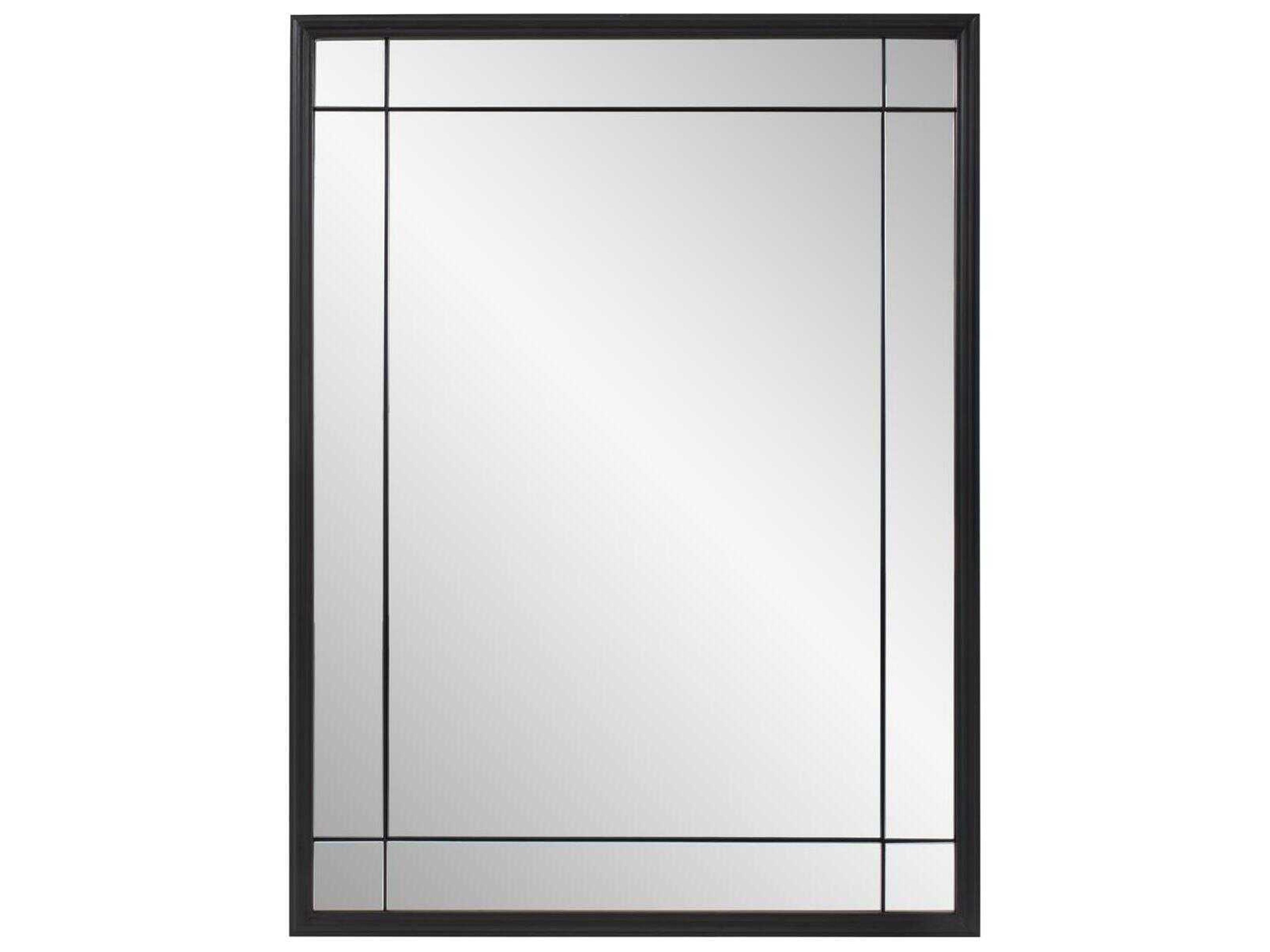 Chiverny Matte Black Rectangular Wall Mirror