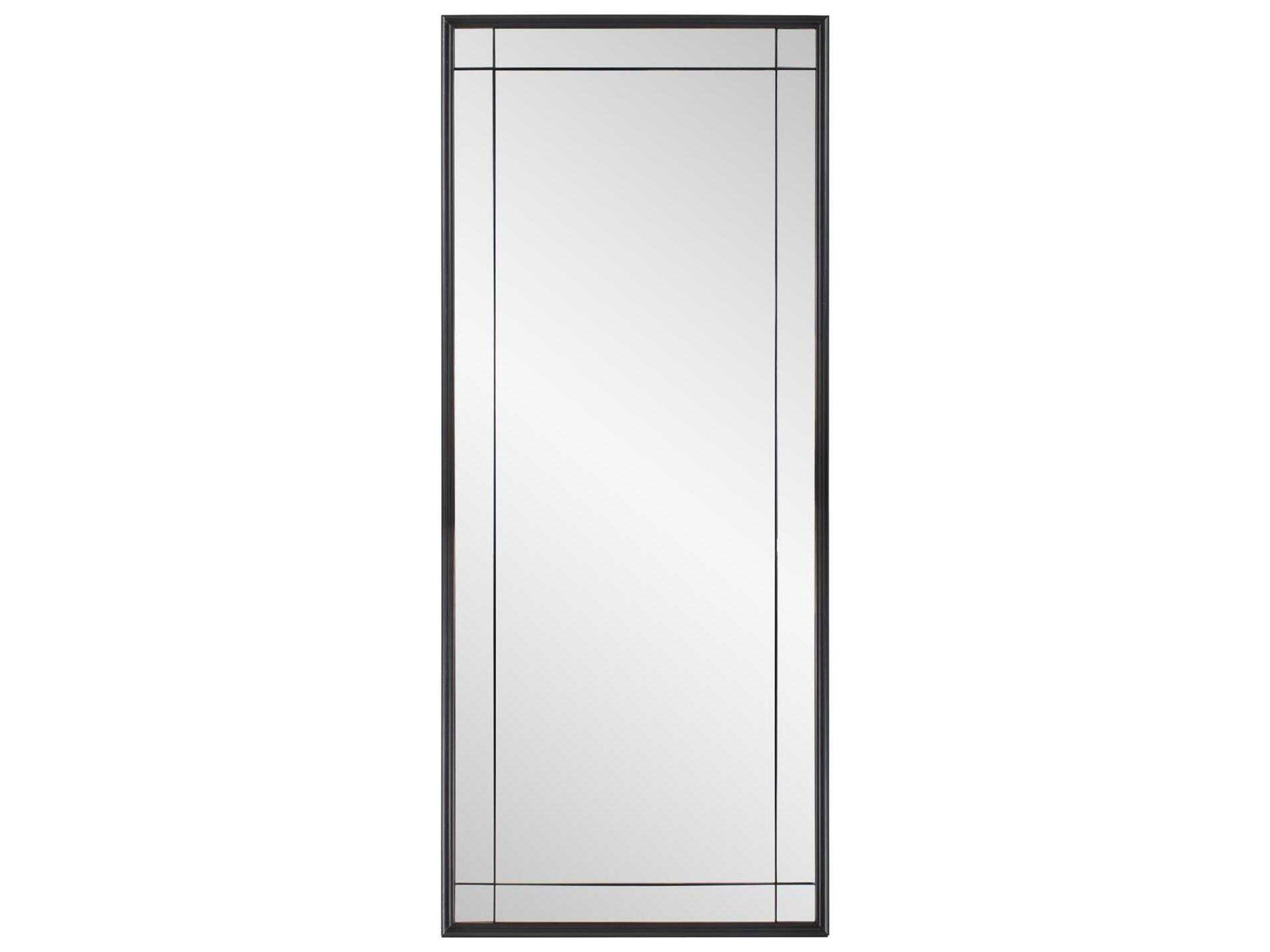 Chiverny Matte Black Rectangular Wall Mirror