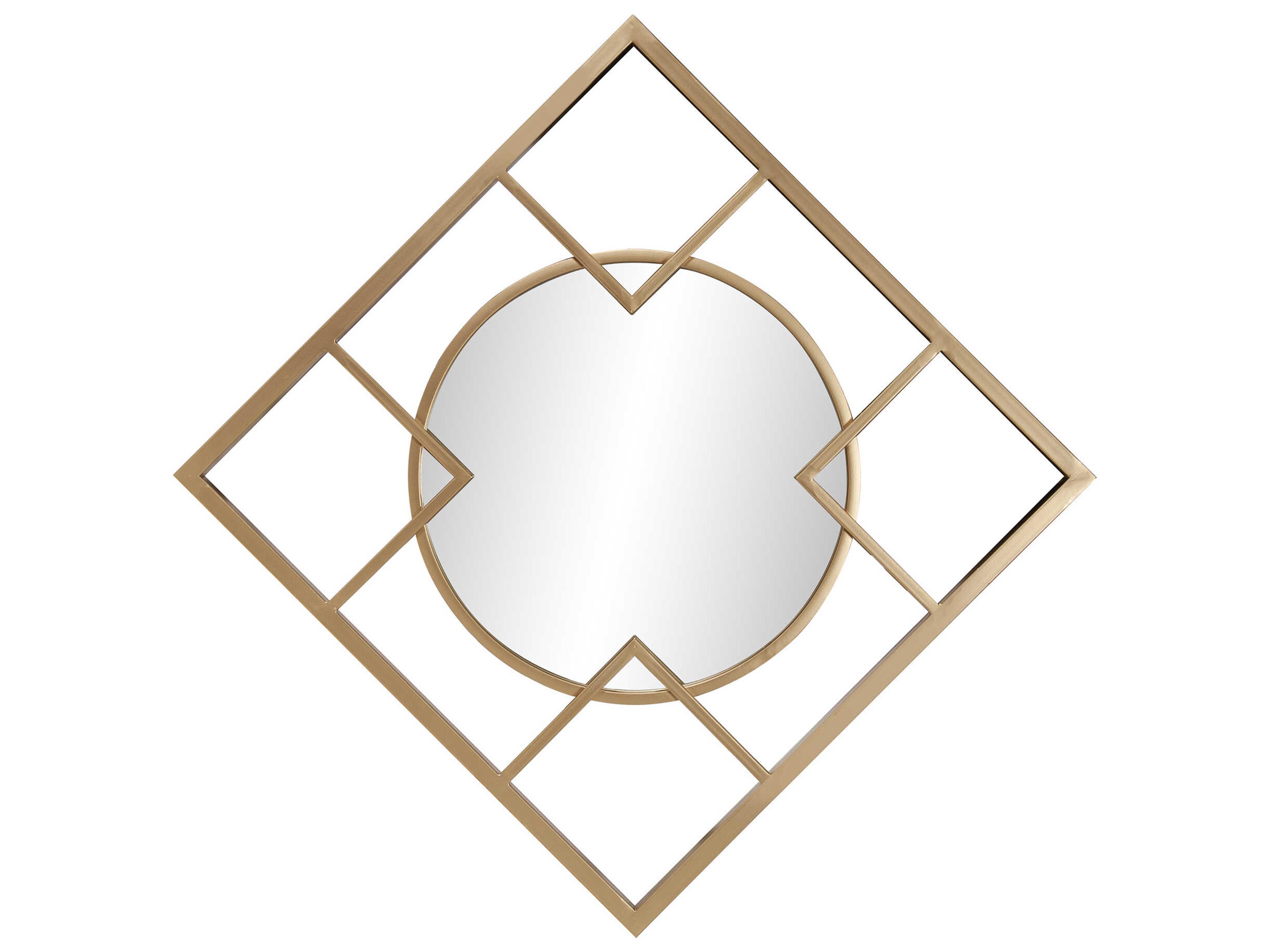 Howard Elliott Sira Matte Gold Round Wall Mirror