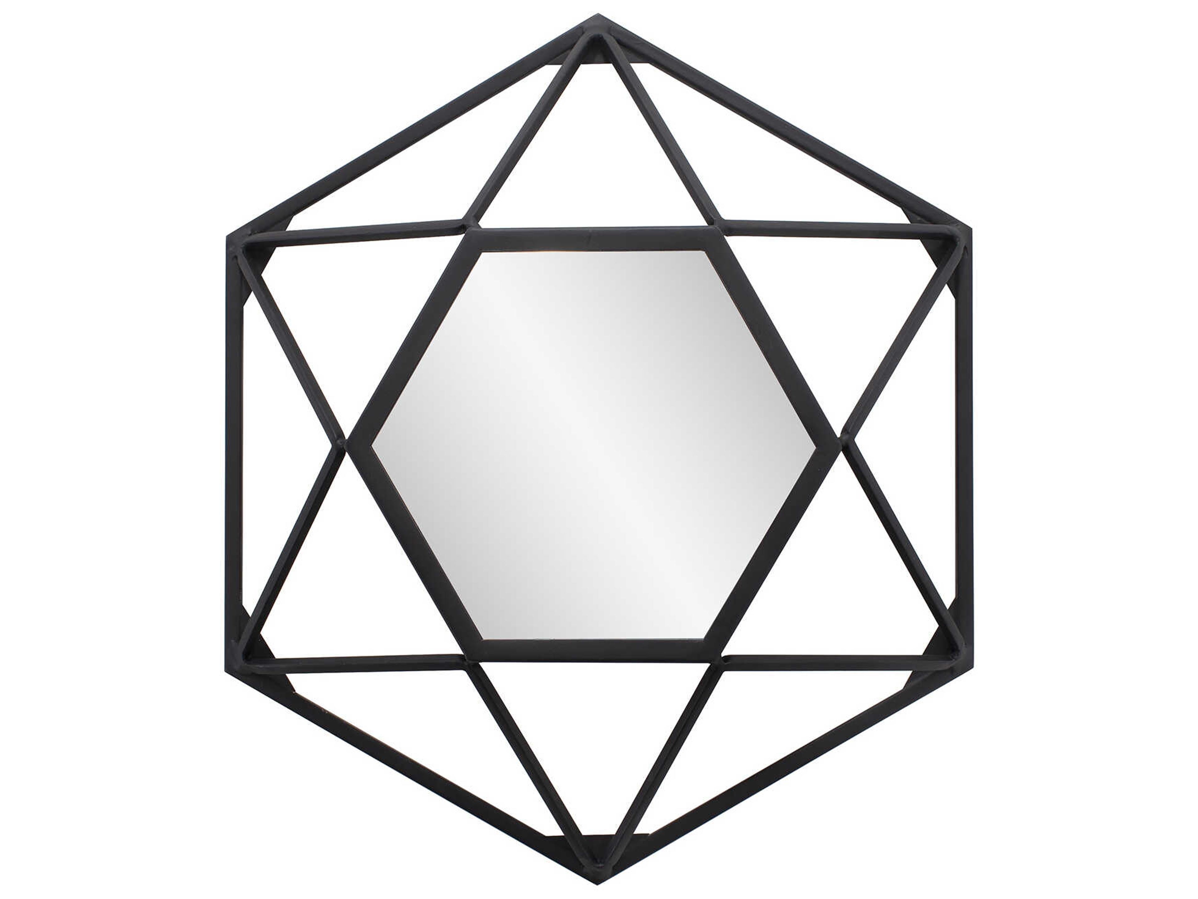 Wren Matte Black Wall Mirror