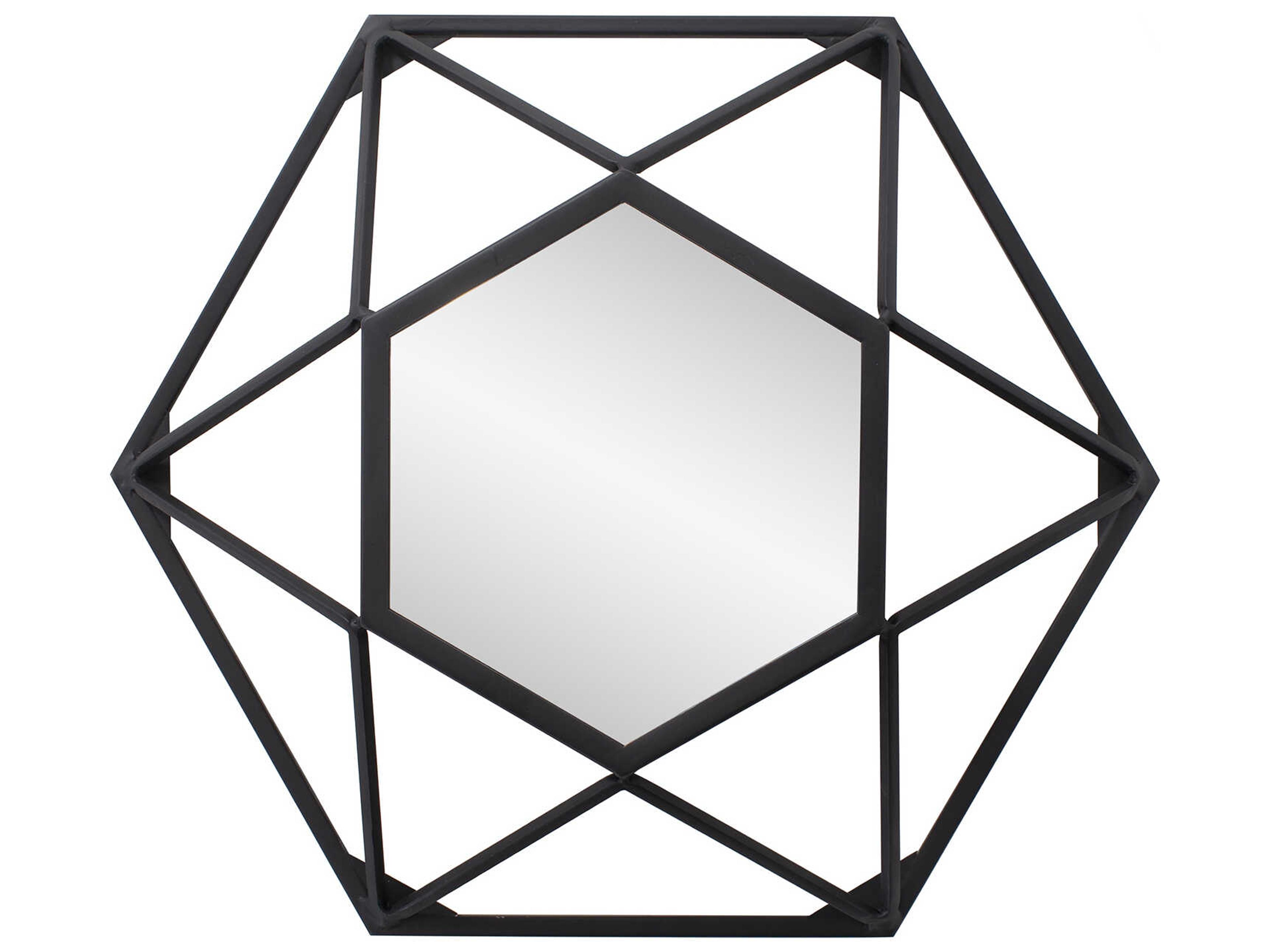 Howard Elliott Wren Matte Black Wall Mirror