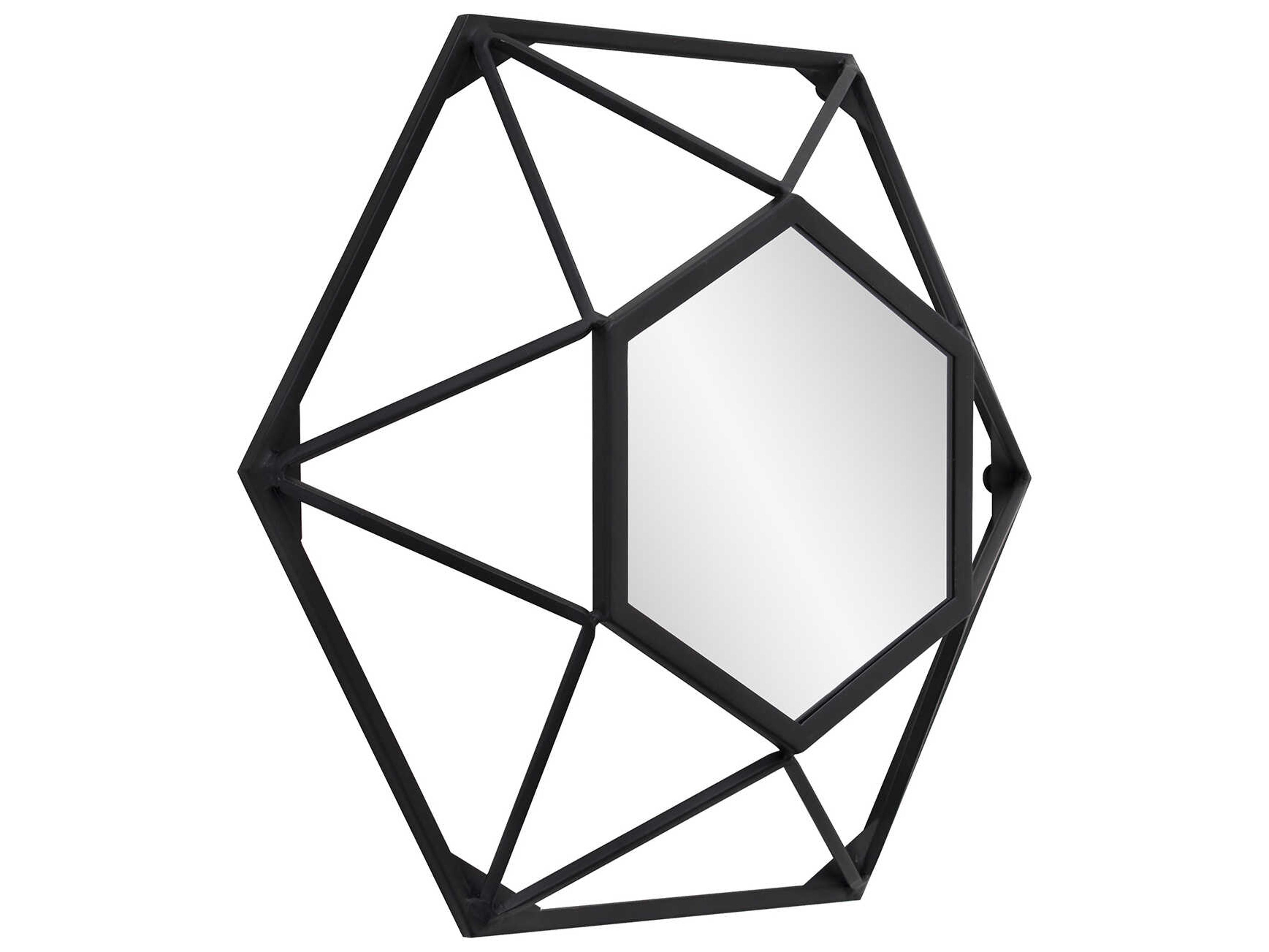 Howard Elliott Wren Matte Black Wall Mirror