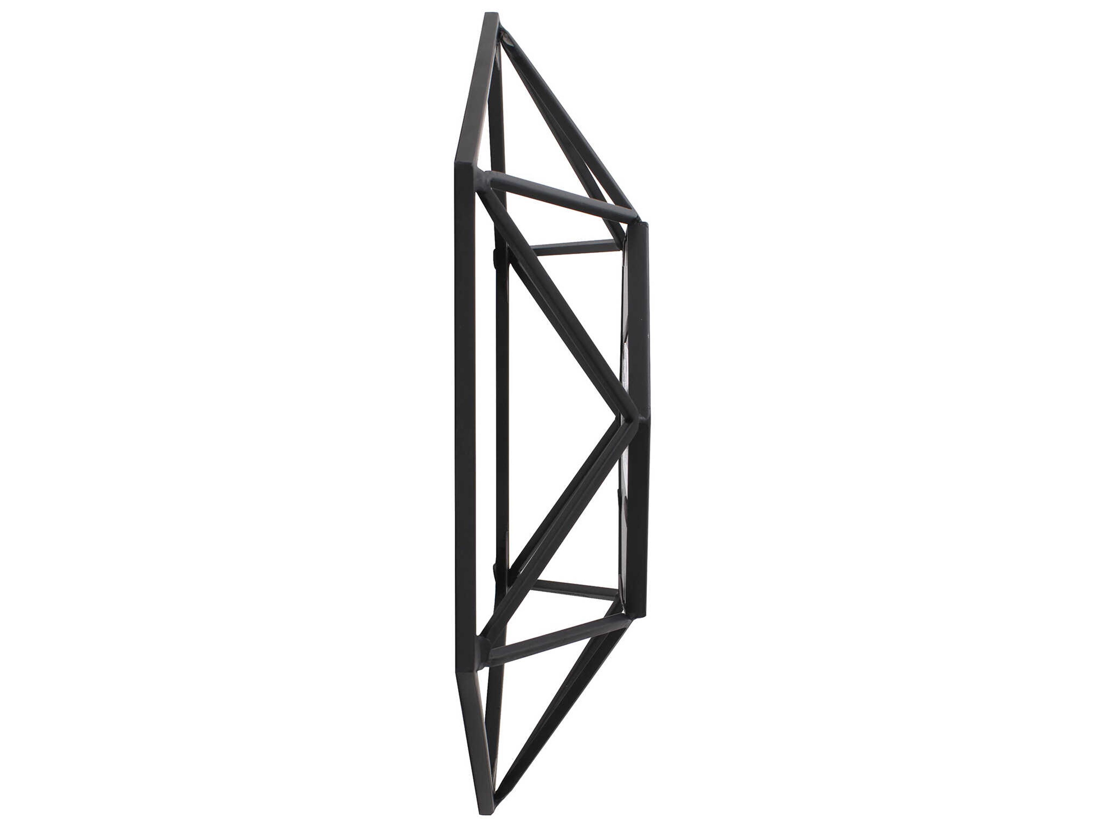 Howard Elliott Wren Matte Black Wall Mirror