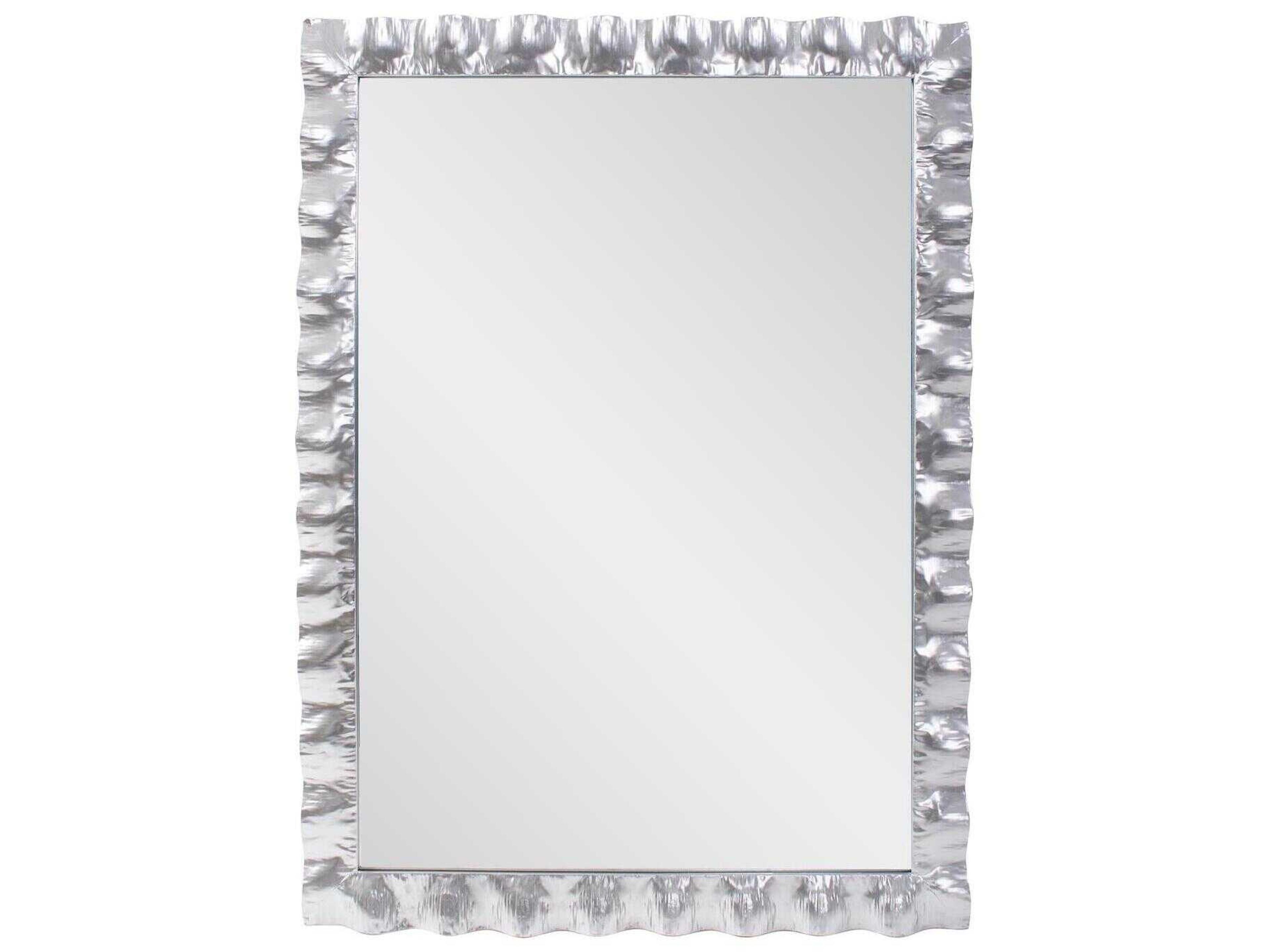 La Bailadora Textured Silver Rectangular Wall Mirror