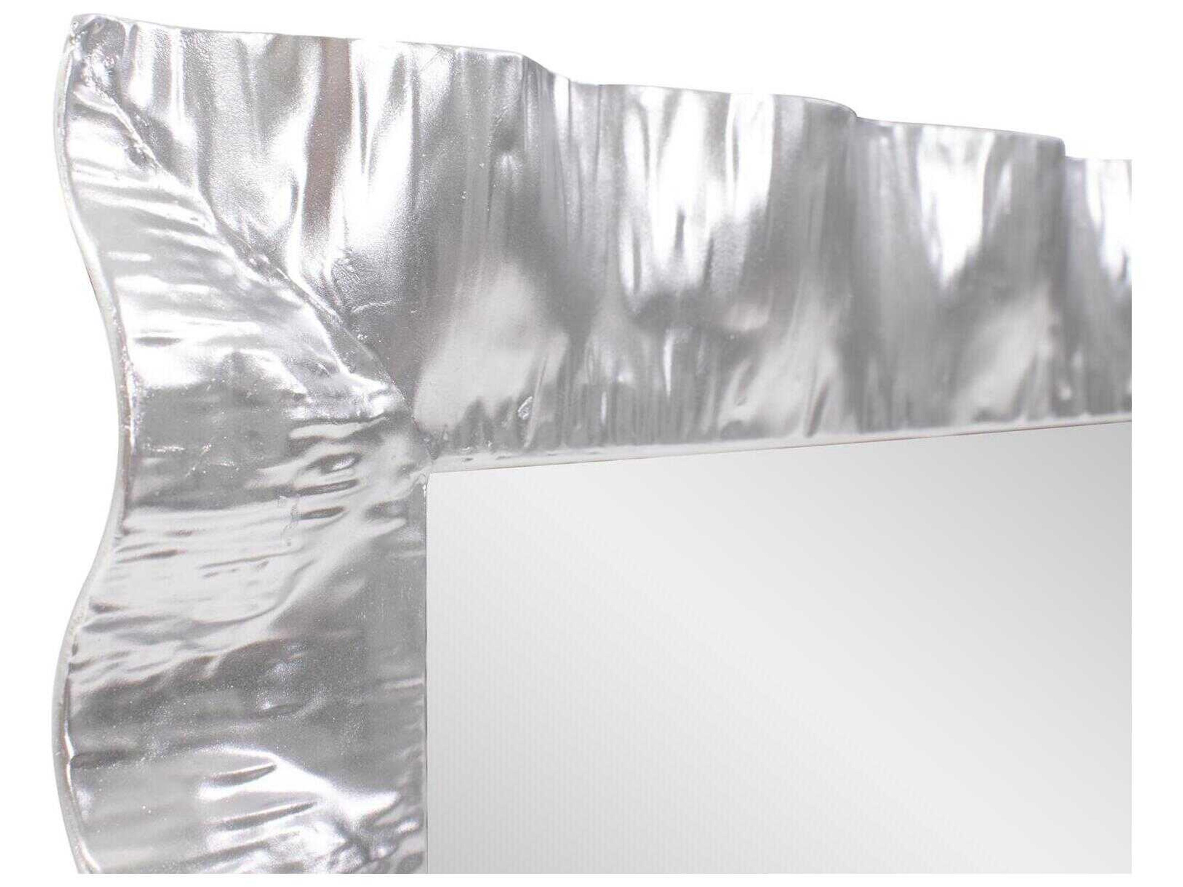 Howard Elliott La Bailadora Textured Silver Rectangular Wall Mirror