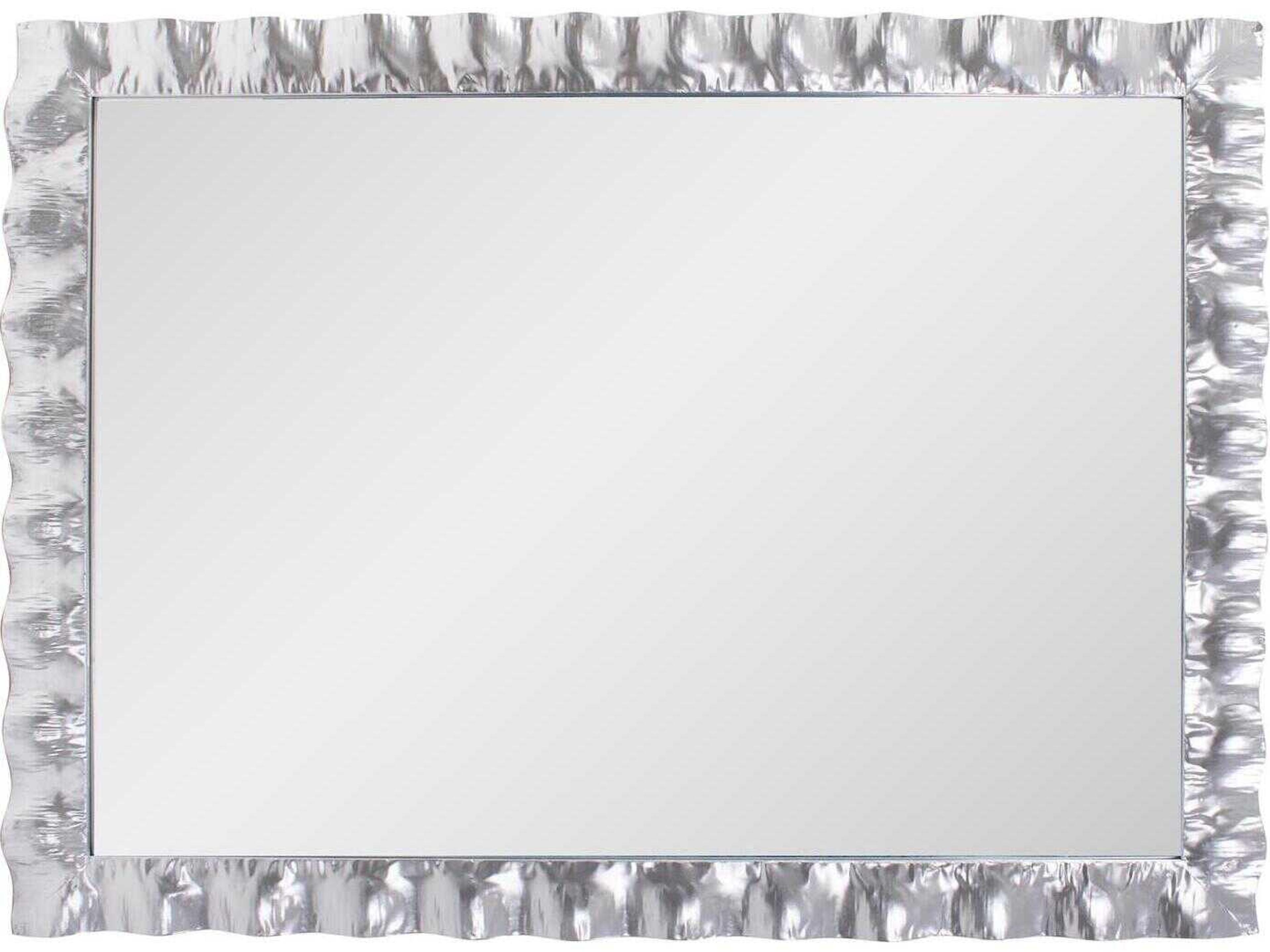 Howard Elliott La Bailadora Textured Silver Rectangular Wall Mirror