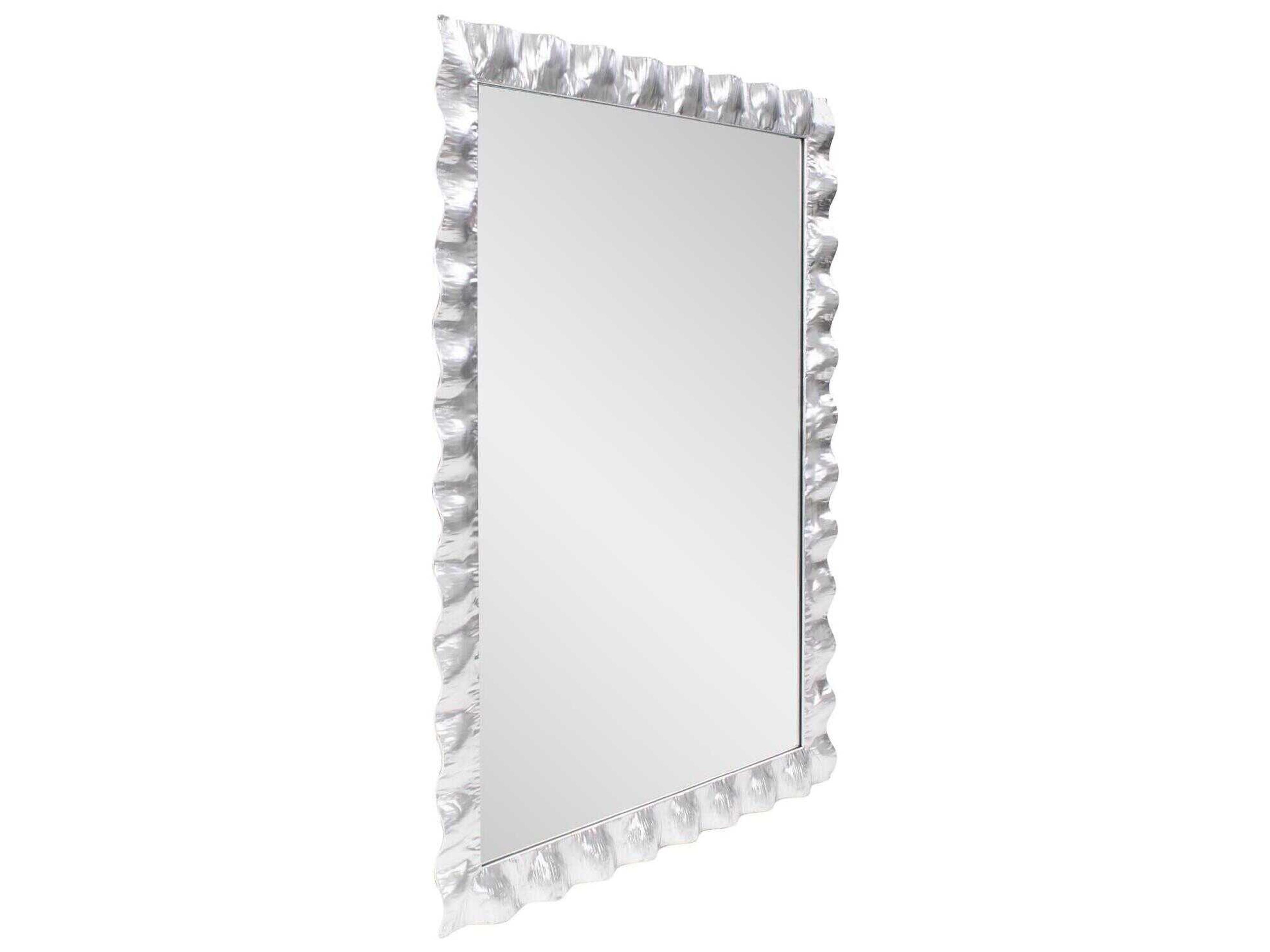 Howard Elliott La Bailadora Textured Silver Rectangular Wall Mirror