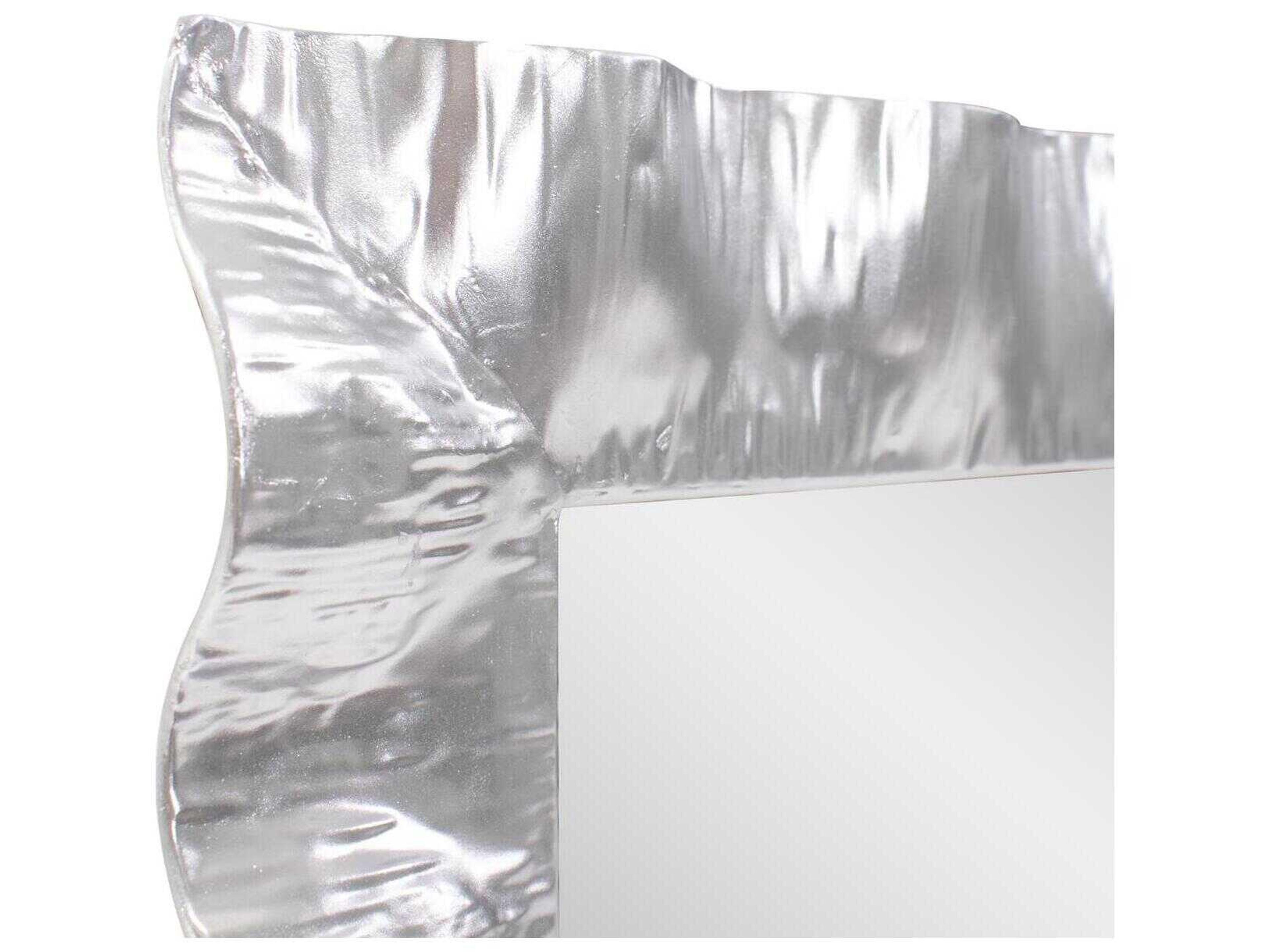 Howard Elliott La Bailadora Textured Silver Rectangular Wall Mirror