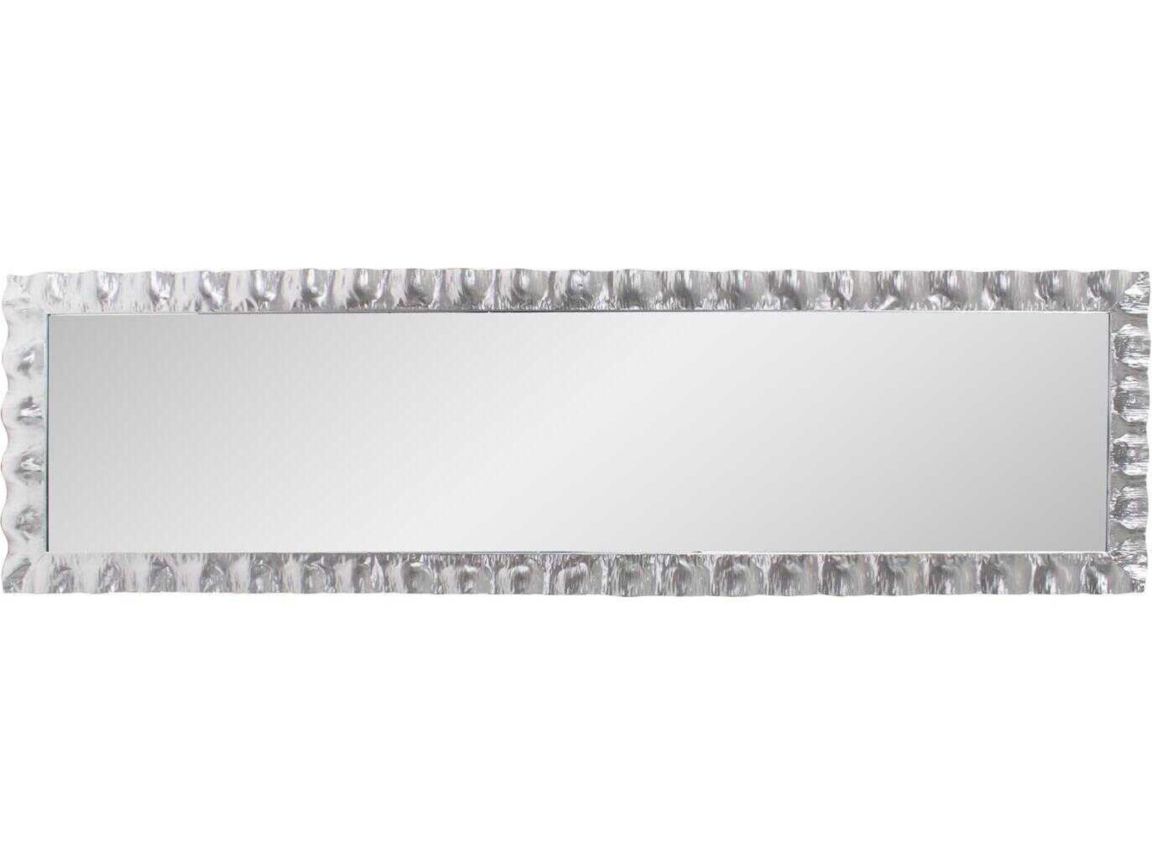 Howard Elliott La Bailadora Textured Silver Rectangular Wall Mirror
