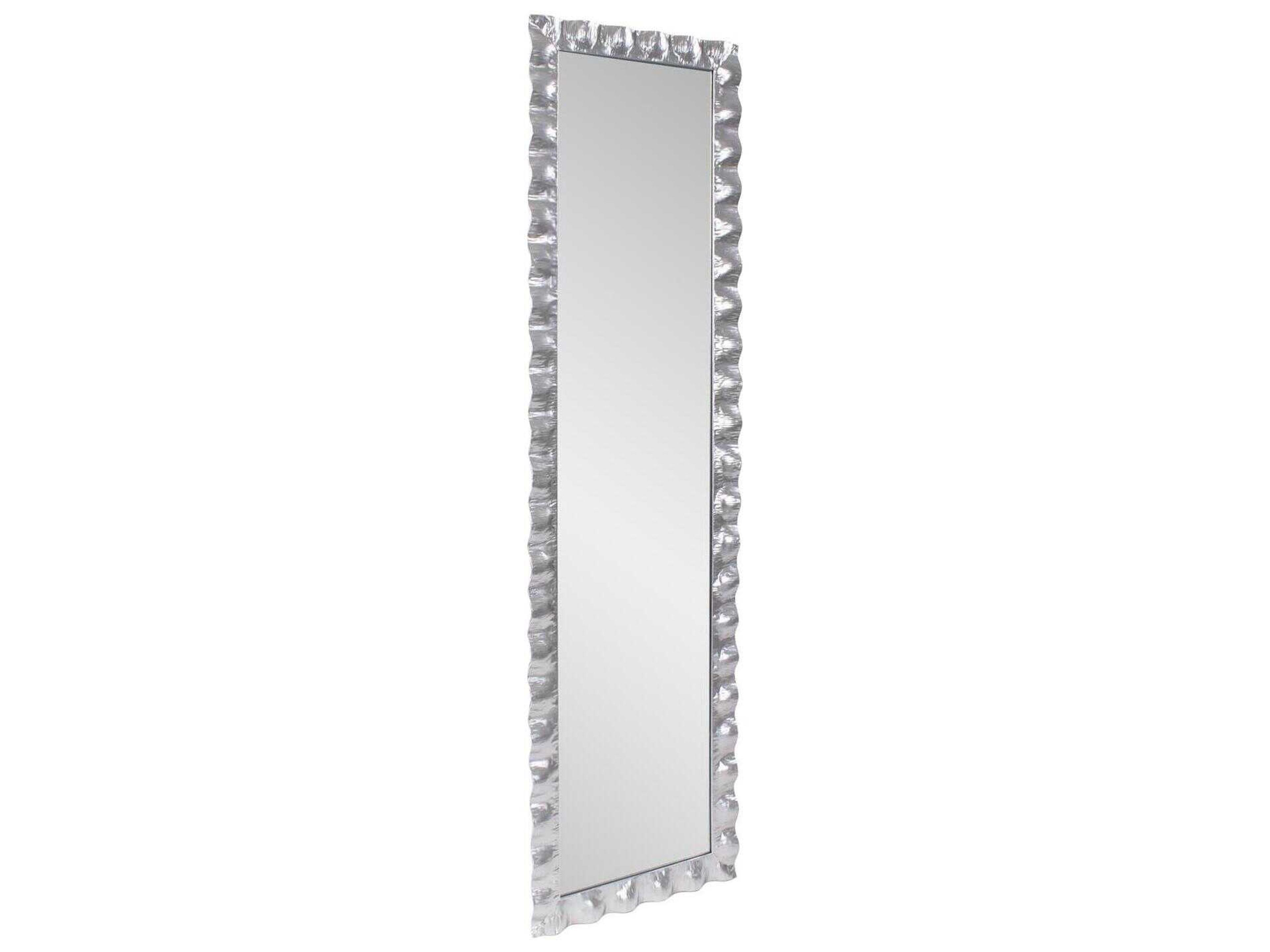 Howard Elliott La Bailadora Textured Silver Rectangular Wall Mirror