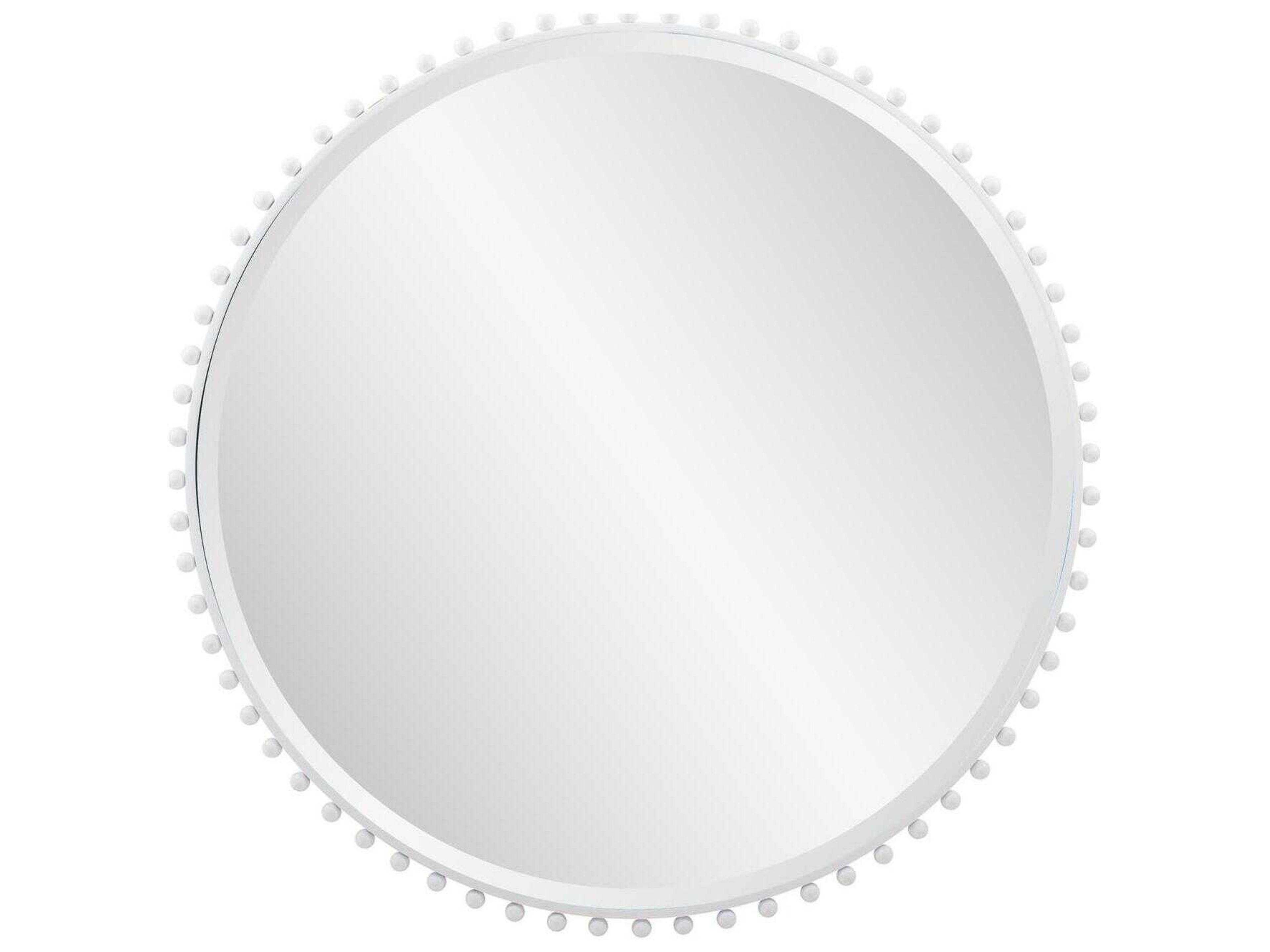 Howard Elliott Bellfore Matte Black Round Wall Mirror