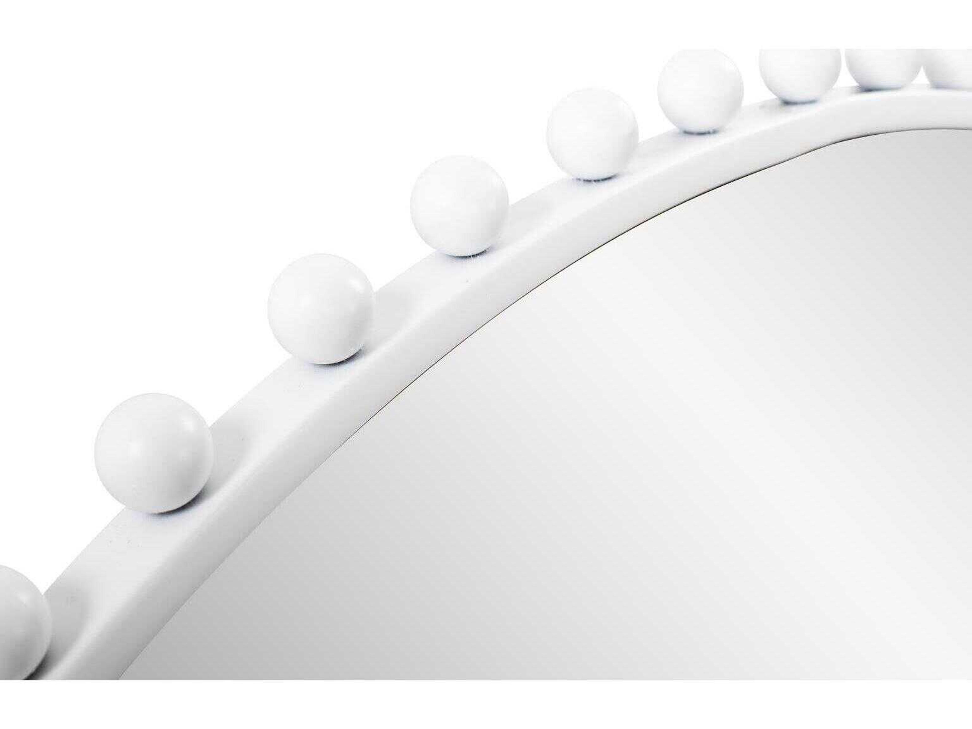 Howard Elliott Bellfore Matte Black Round Wall Mirror