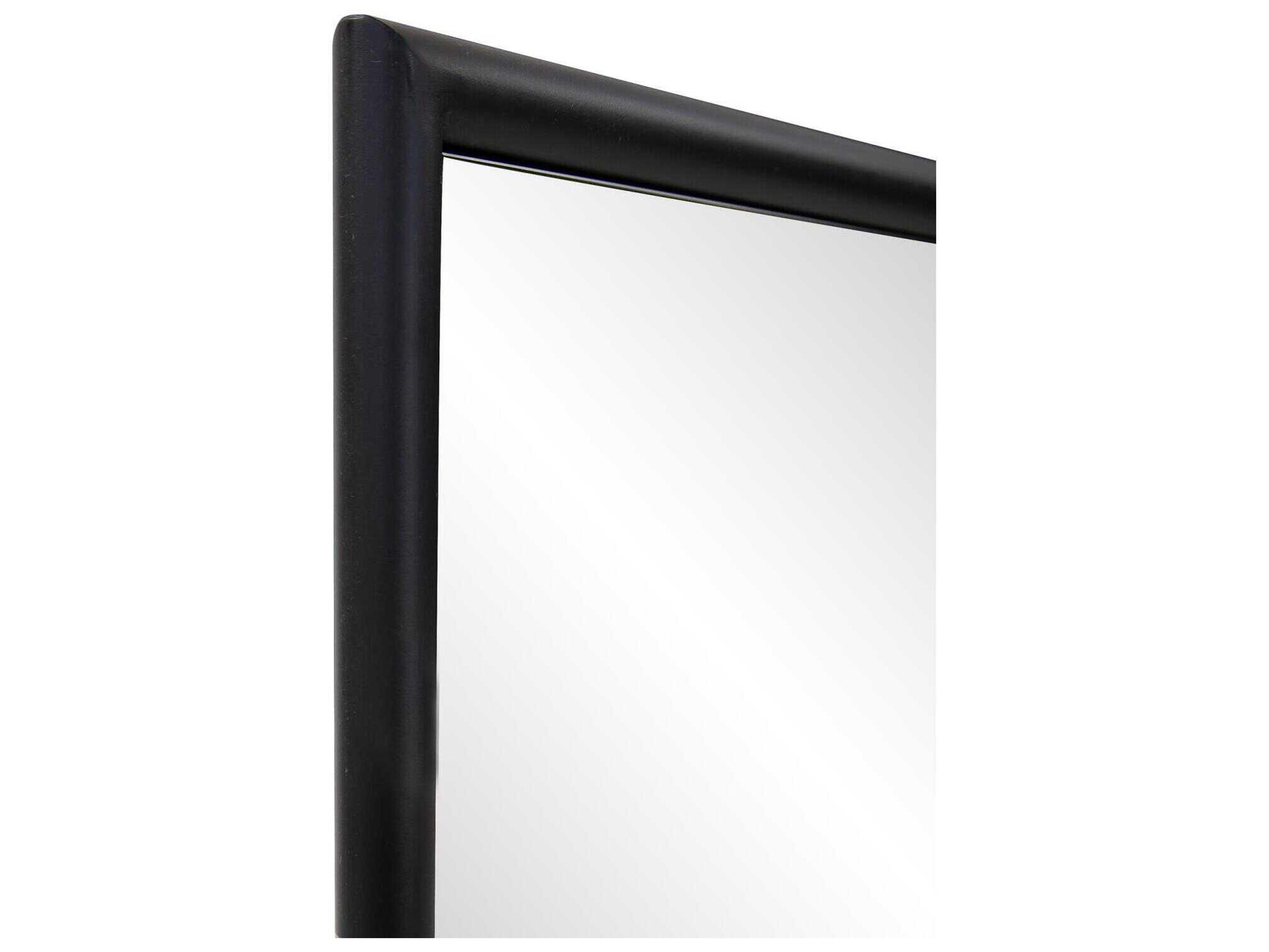 Howard Elliott Fitzgerald Black Brass Rectangular Wall Mirror