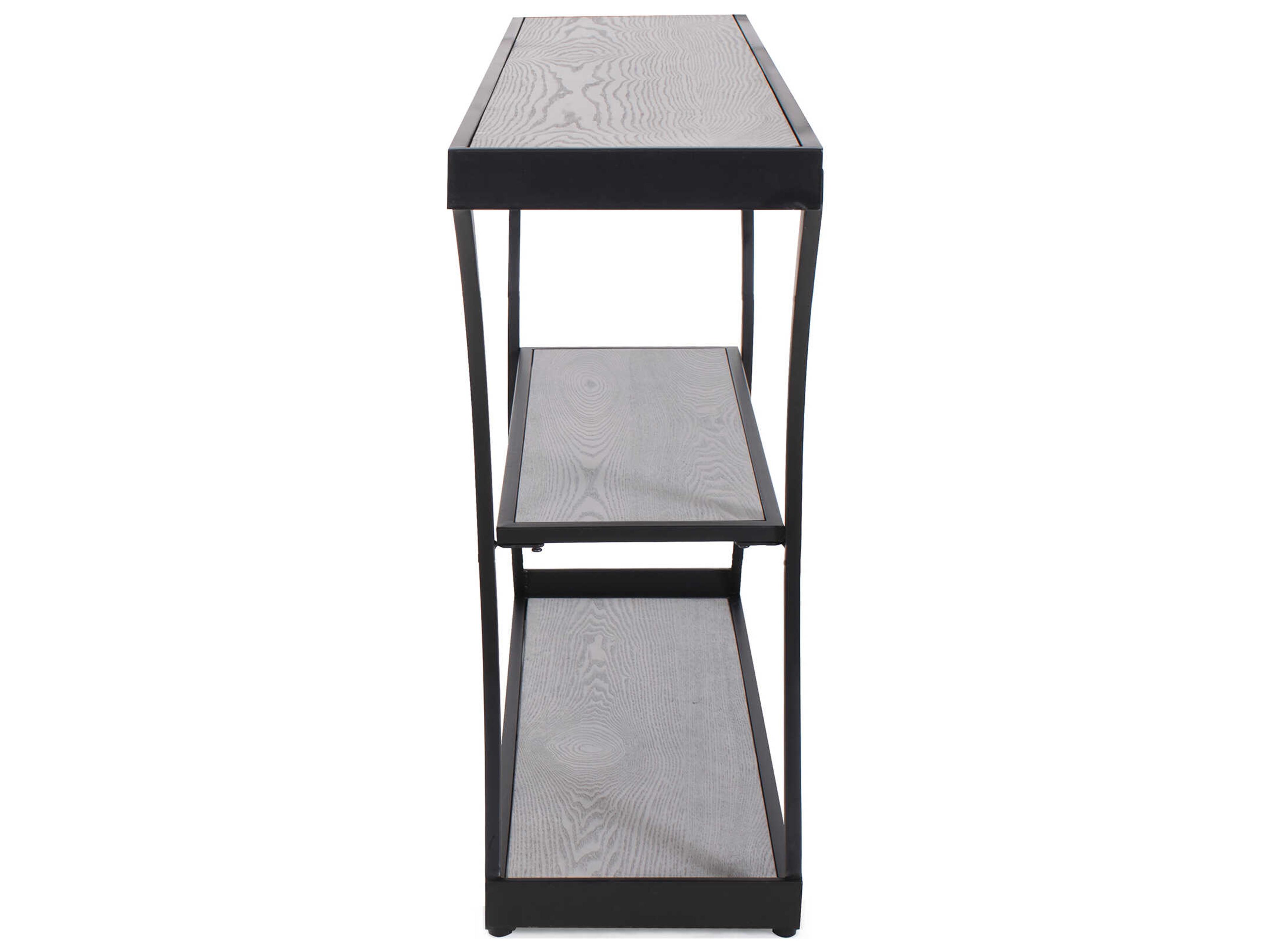 Howard Elliott Collins Rectangular Wood Black Gray Console Table