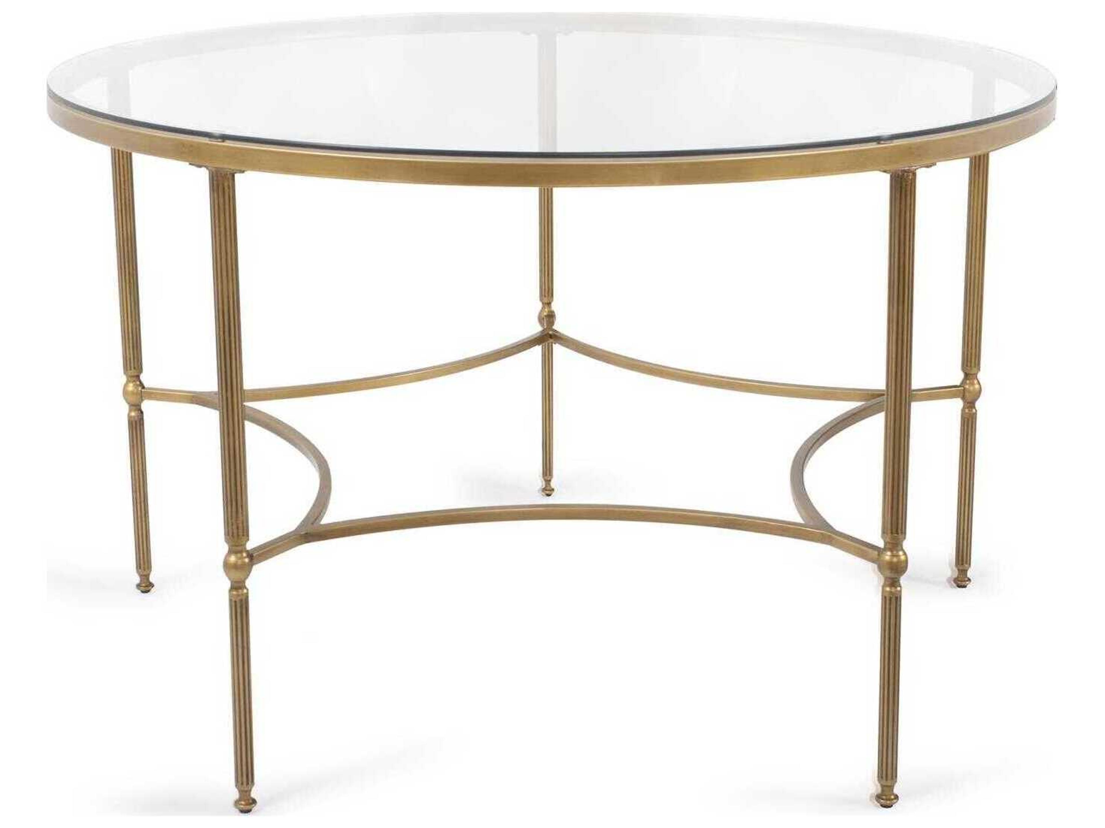 Bonnifait Round Glass Bronze Dining Table