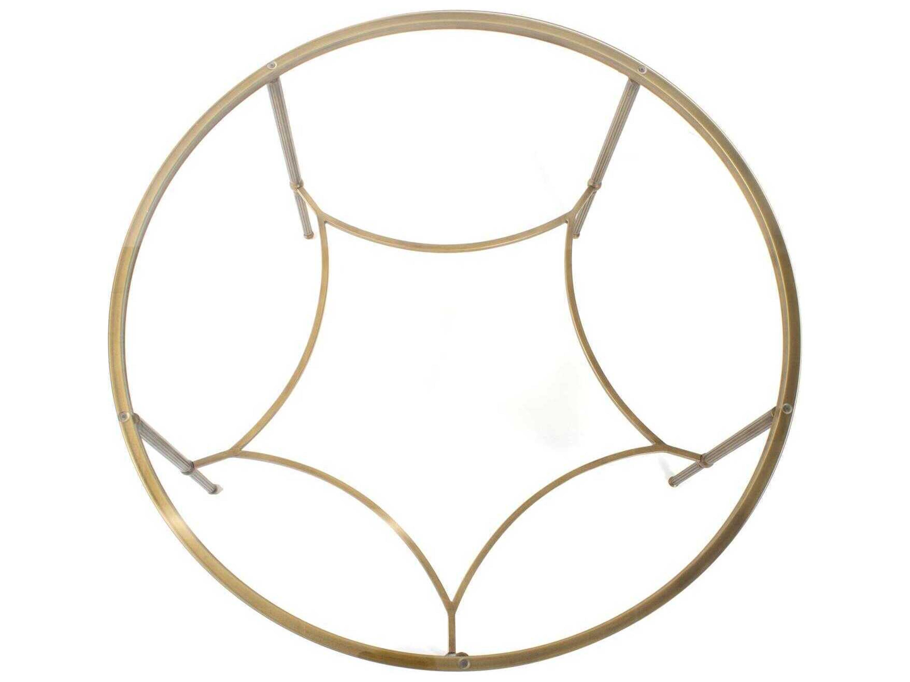 Howard Elliott Bonnifait Round Glass Bronze Dining Table