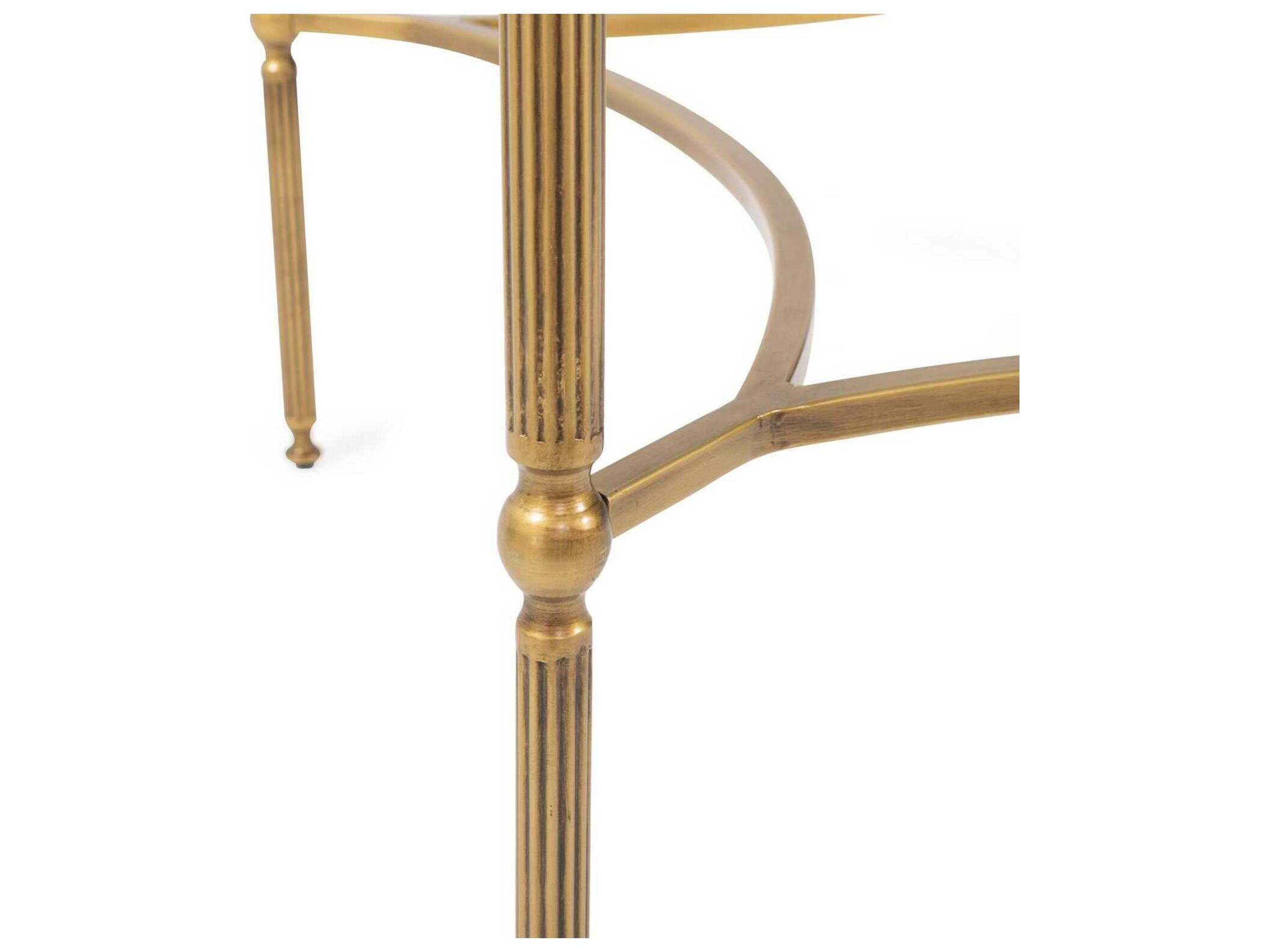 Howard Elliott Bonnifait Round Glass Bronze Dining Table