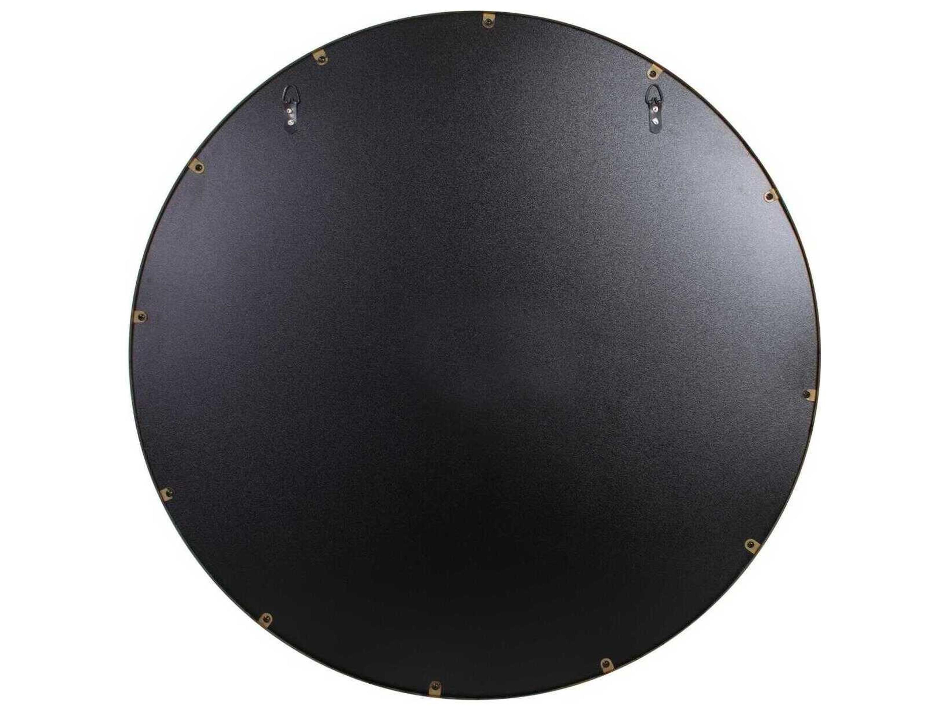 Howard Elliott Caldwin Powder Coating Brown Round Wall Mirror