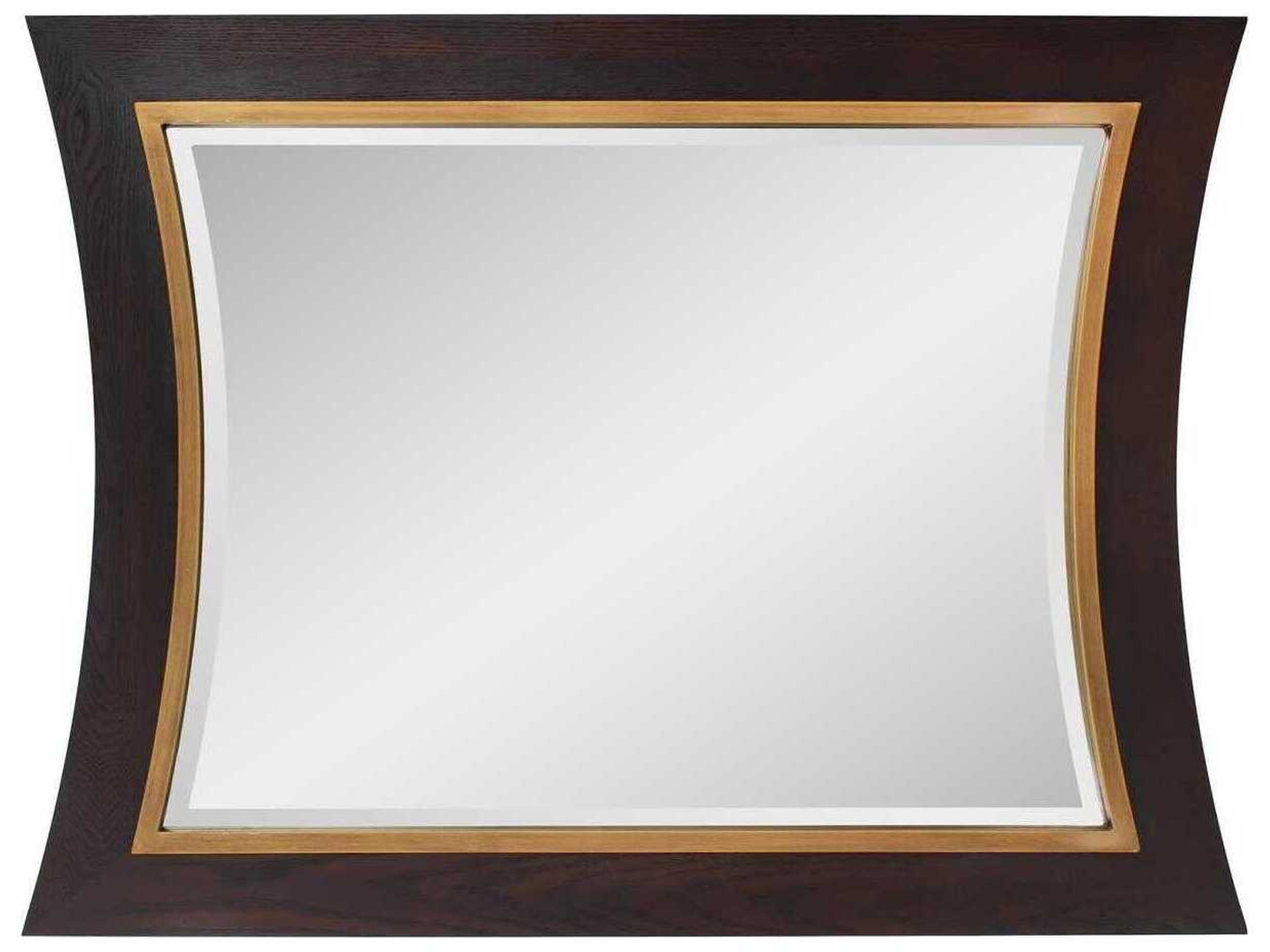 Howard Elliott Moorehouse Dark Walnut Rectangular Wall Mirror