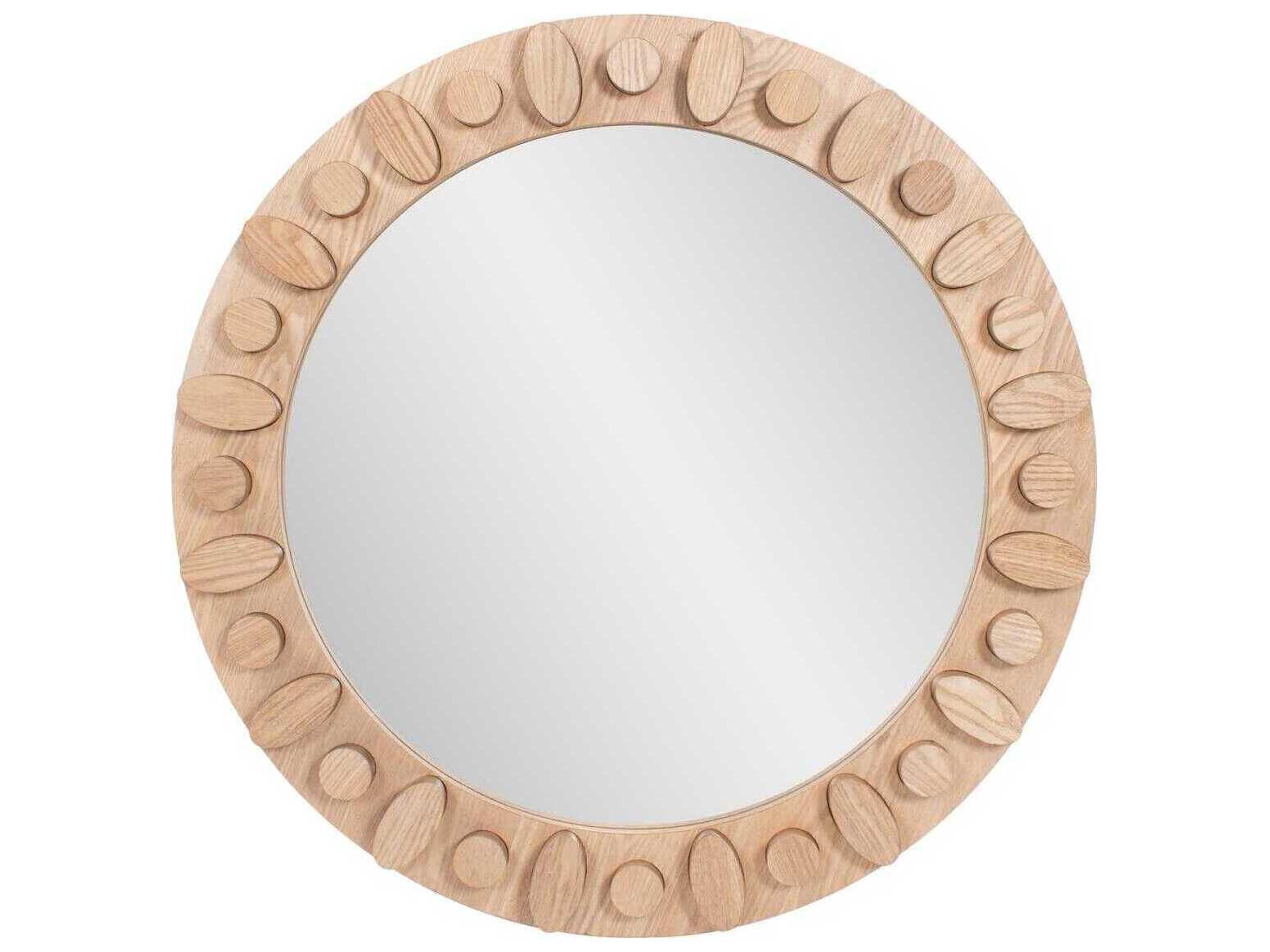 Robin Baron Winfield Ash Round Wall Mirror