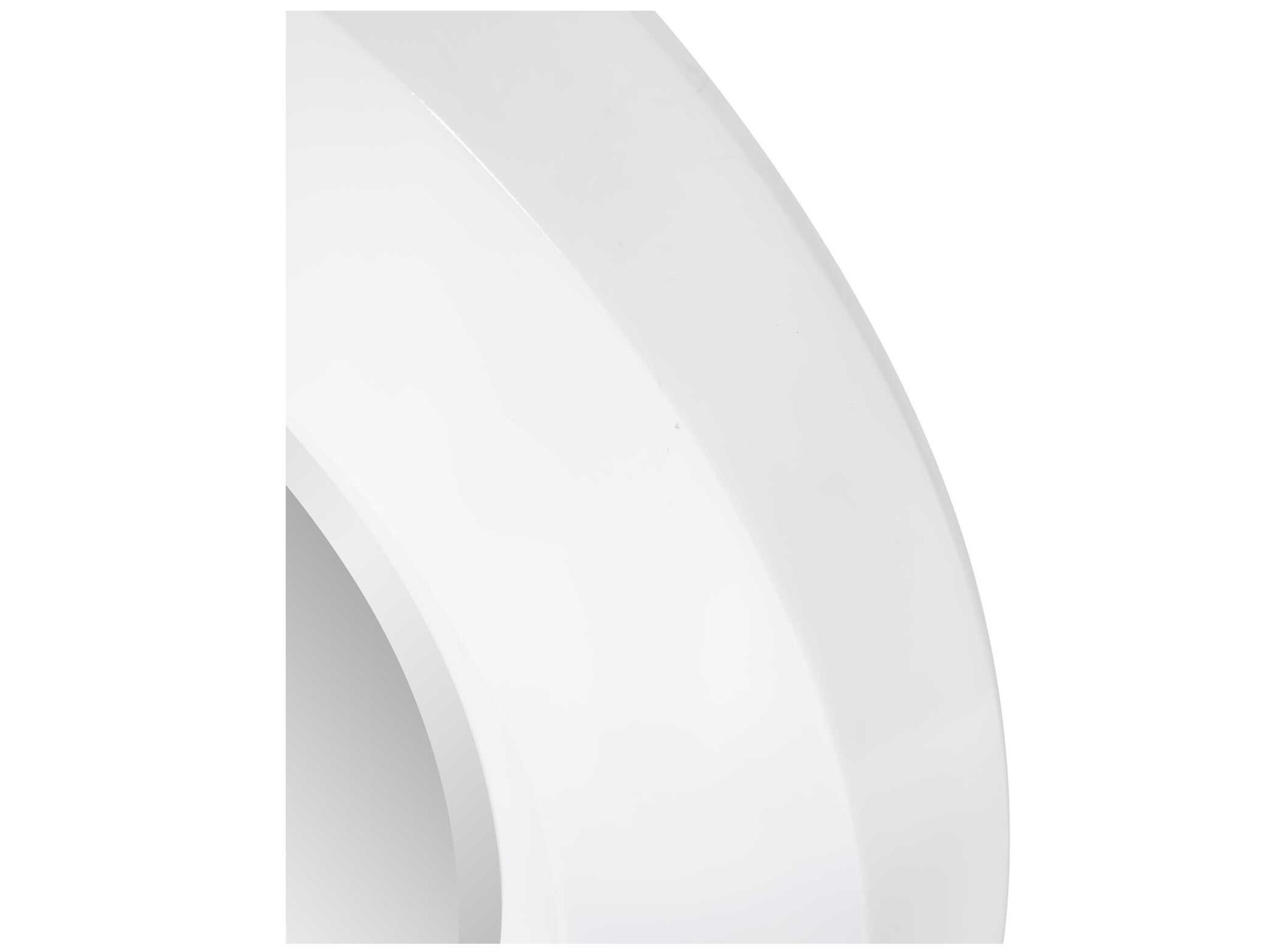 Howard Elliott Boardman Glossy White Round Wall Mirror