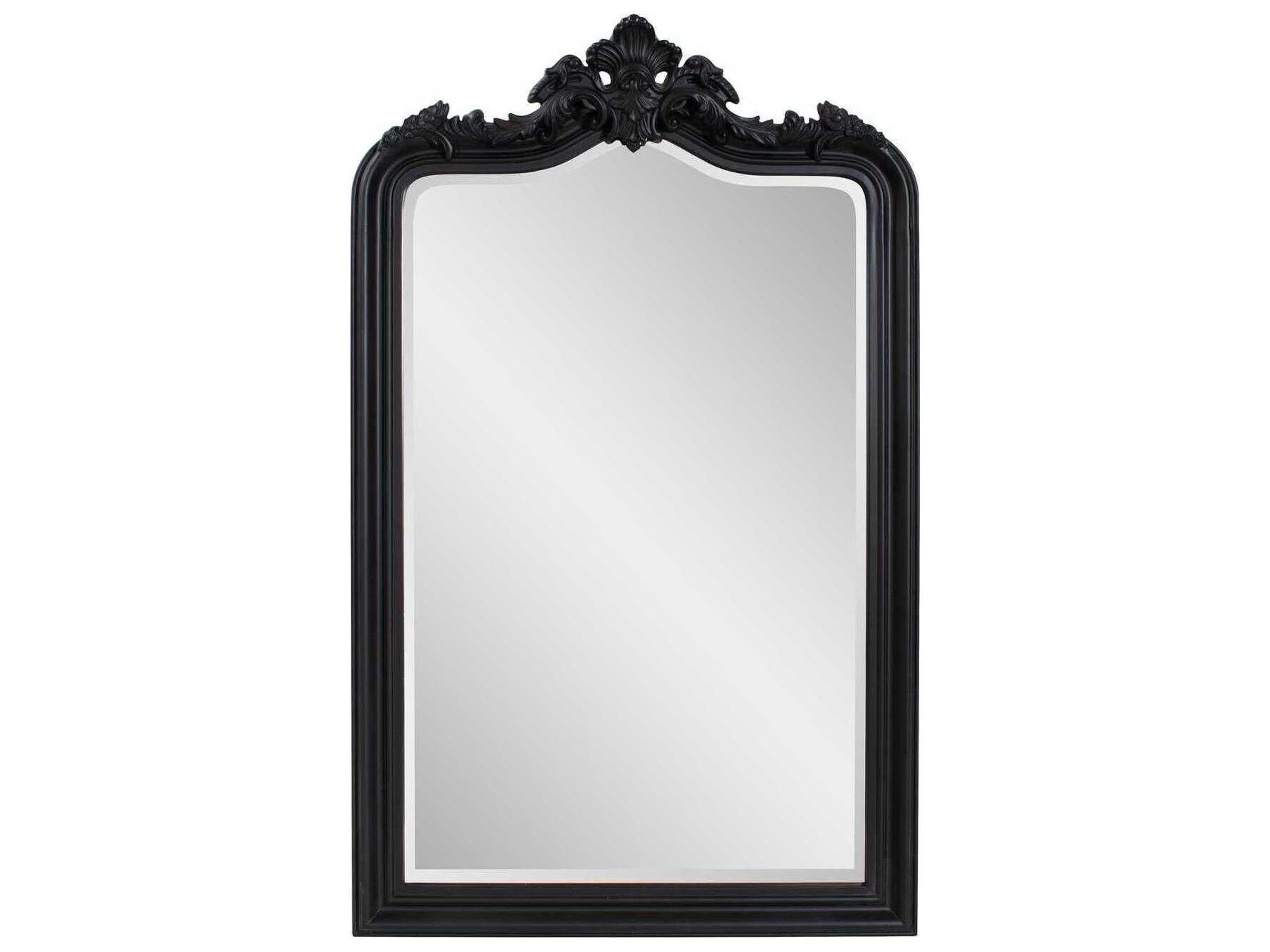 Medici Ornate Matte Black Wall Mirror