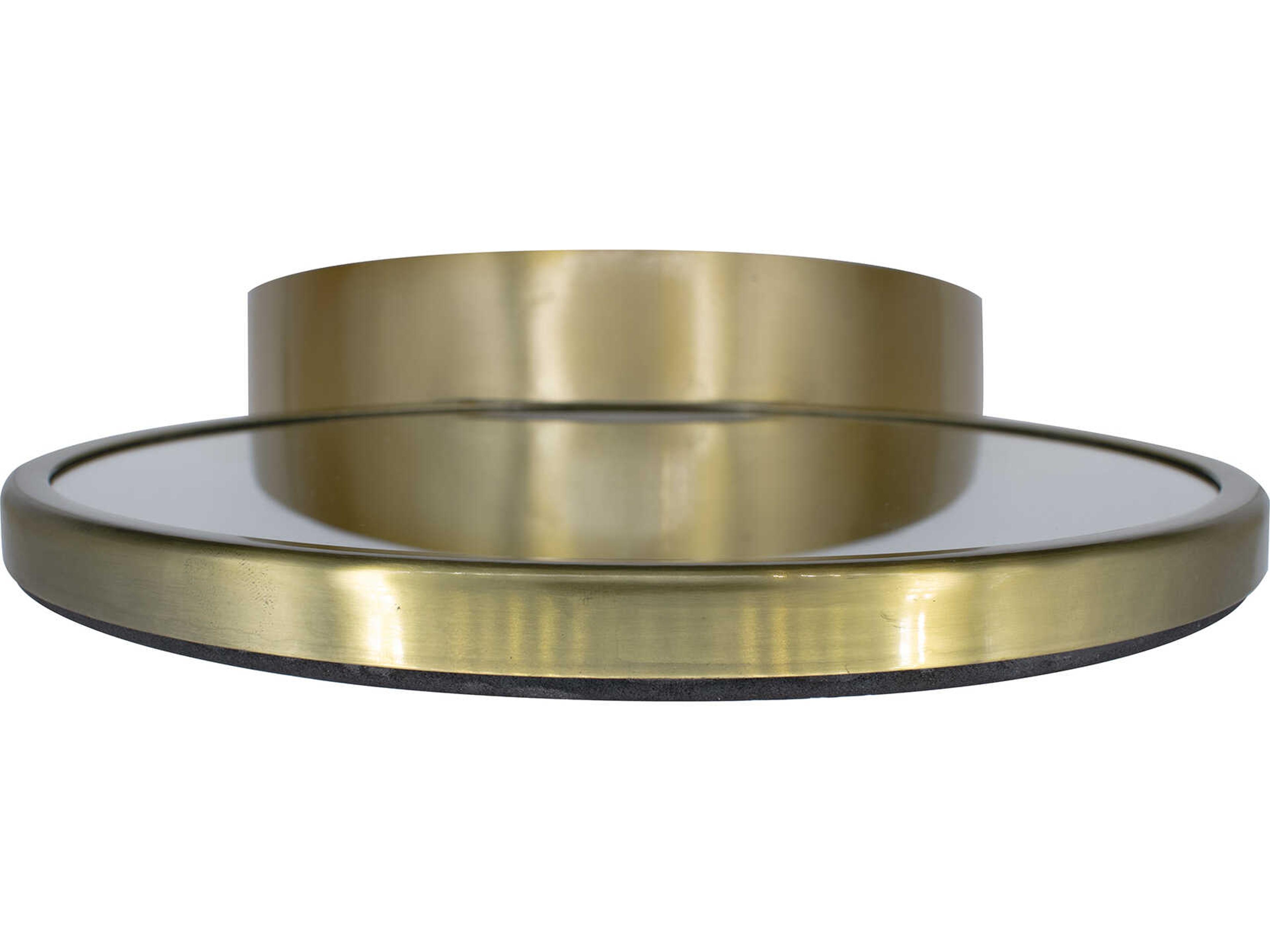 Howard Elliott Maja Brass Arched Round Table Top Mirror