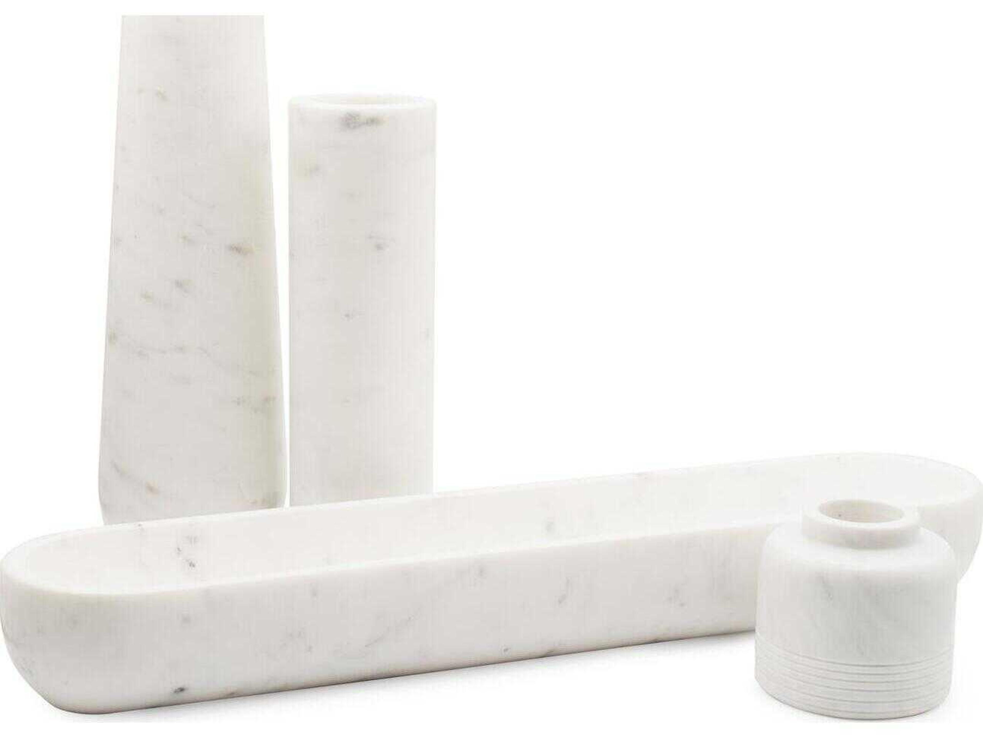 Howard Elliott Nizzoli White Gray Vase