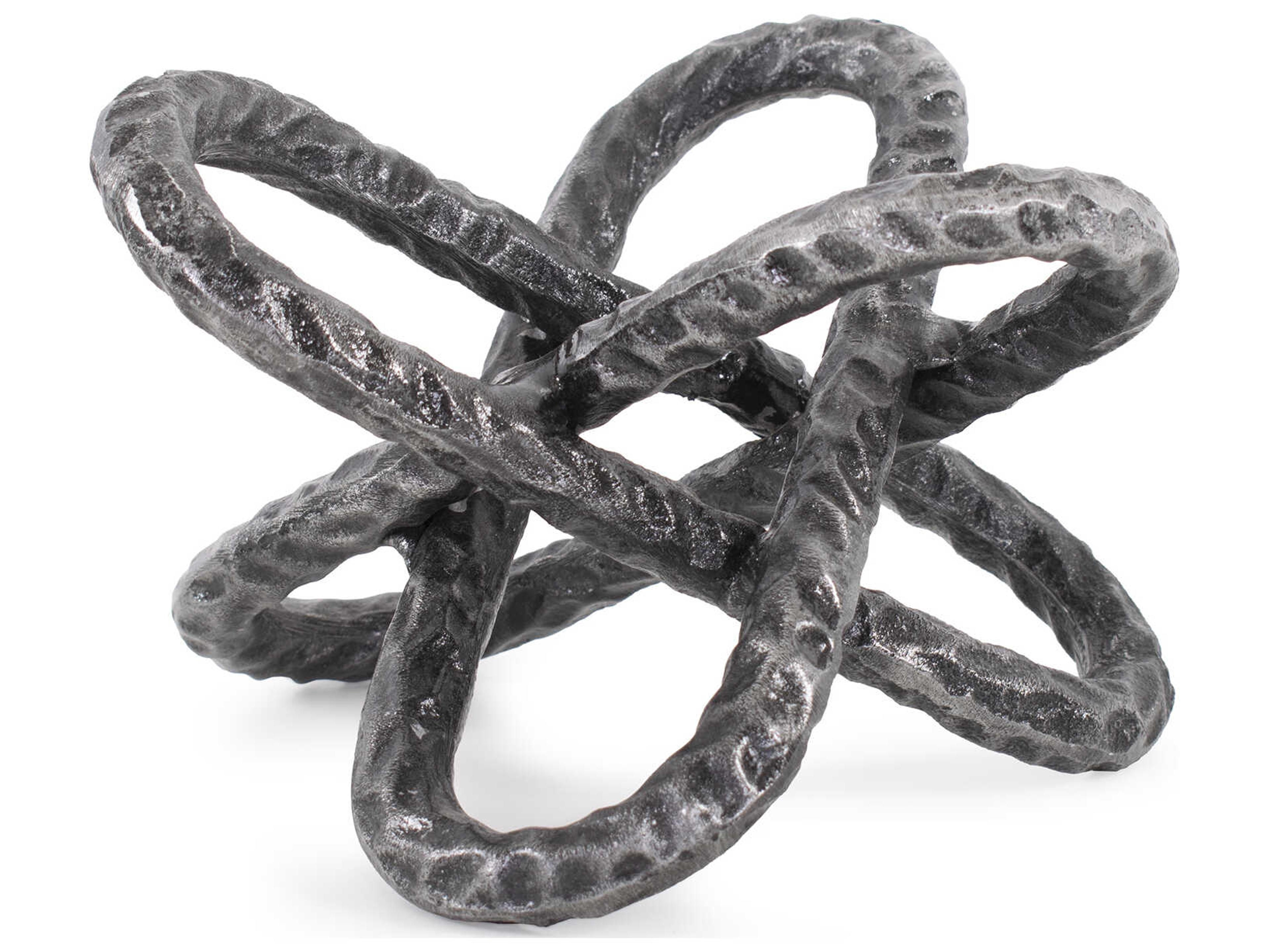 Textured Black Linked To Each Or Sculpture