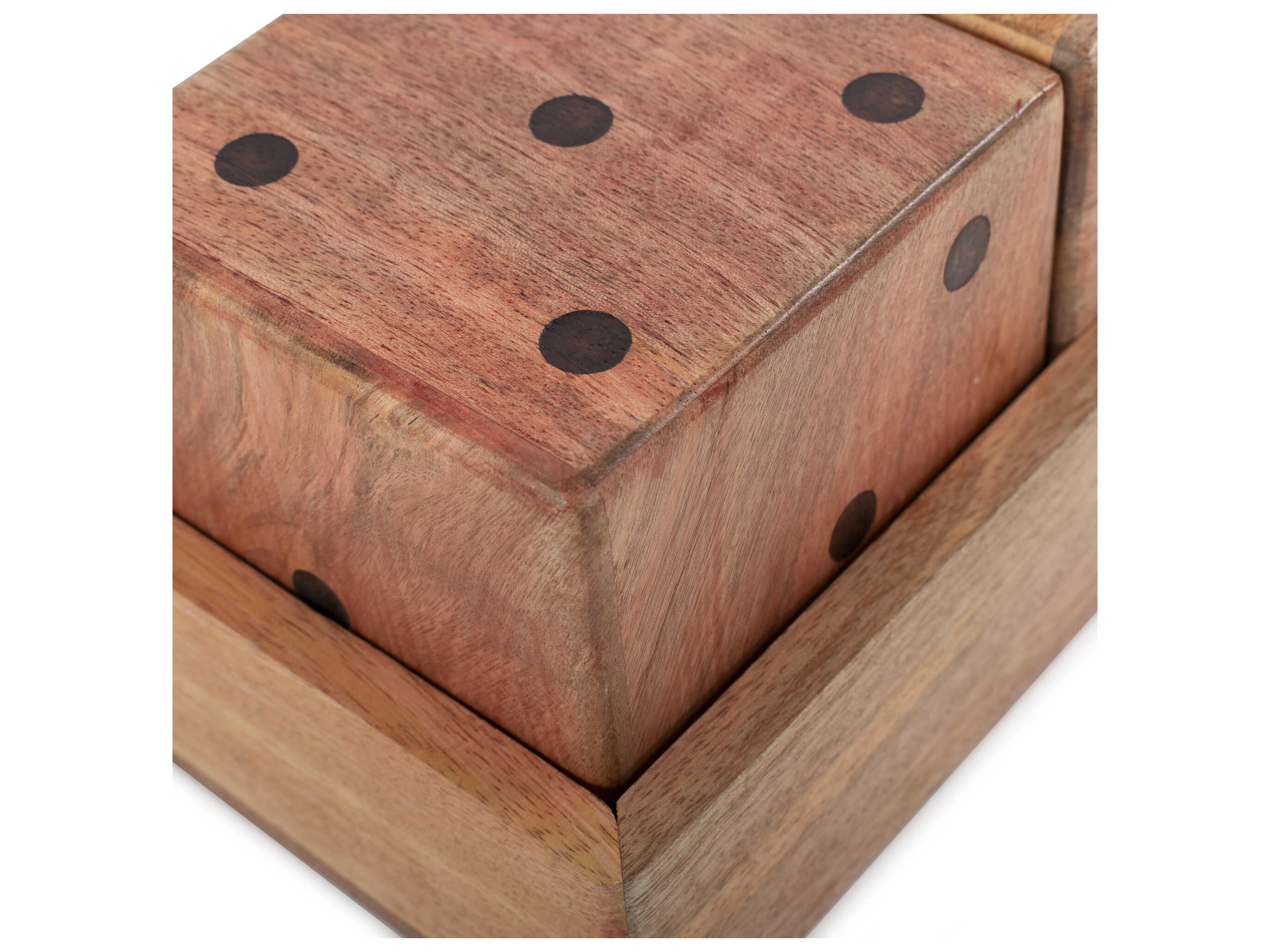 Howard Elliott Lady Luck Wooden Dice Set and Tray