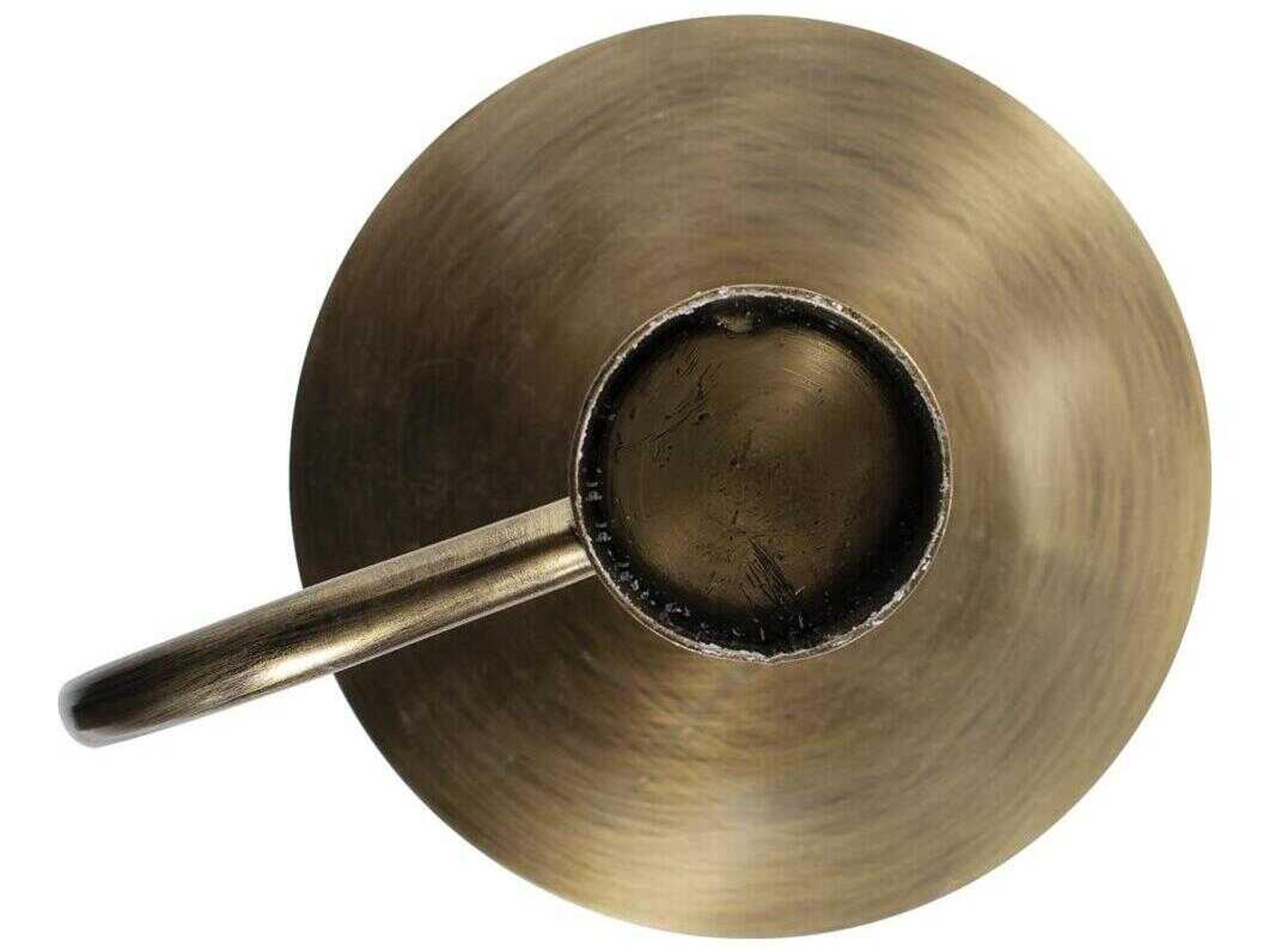 Howard Elliott Antiqued Gold Italo Tall Candle Holder with Handle