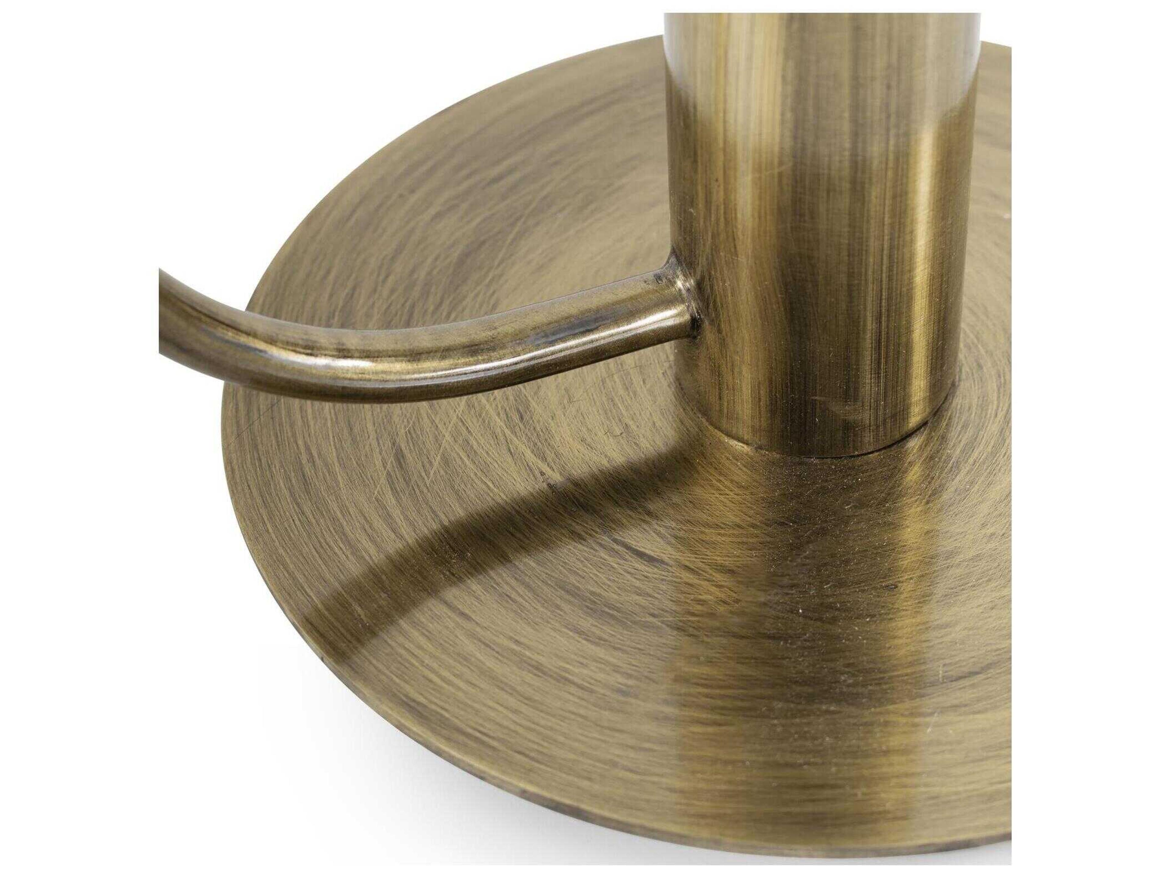 Howard Elliott Antiqued Gold Italo Tall Candle Holder with Handle