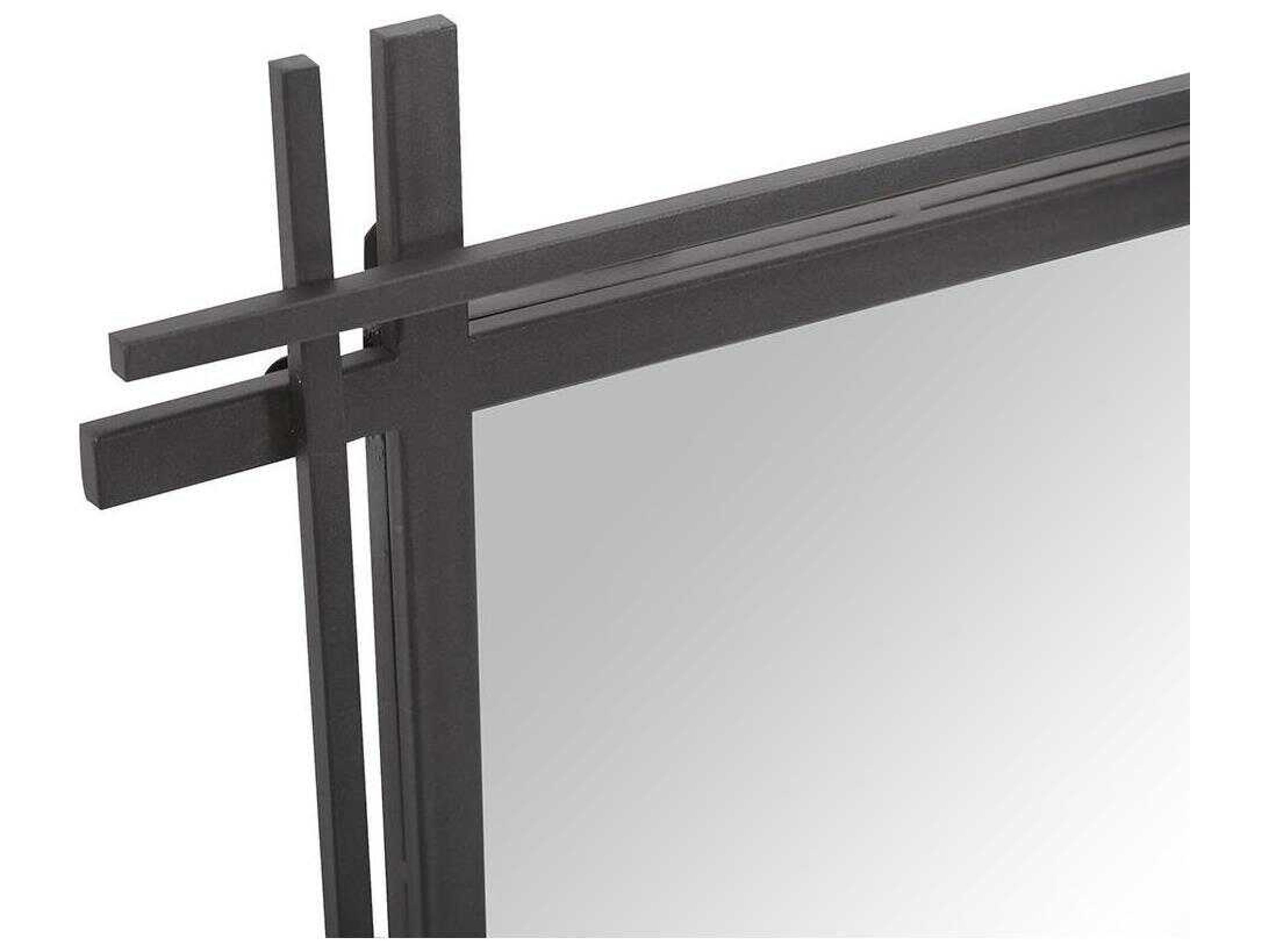 Howard Elliott Clarke Graphite Rectangular Wall Mirror